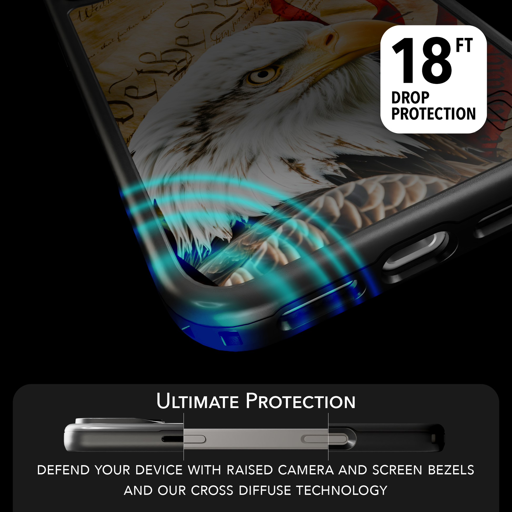 Patriot Collection - Freedom Eagle for iPhone 17 Series Freedom Eagle / iPhone 17 Pro Max / Black
