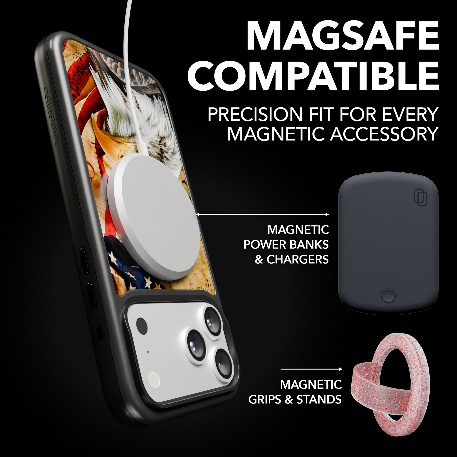 Patriot Collection - Freedom Eagle for iPhone 17 Series Freedom Eagle / iPhone 17 Pro Max / Black