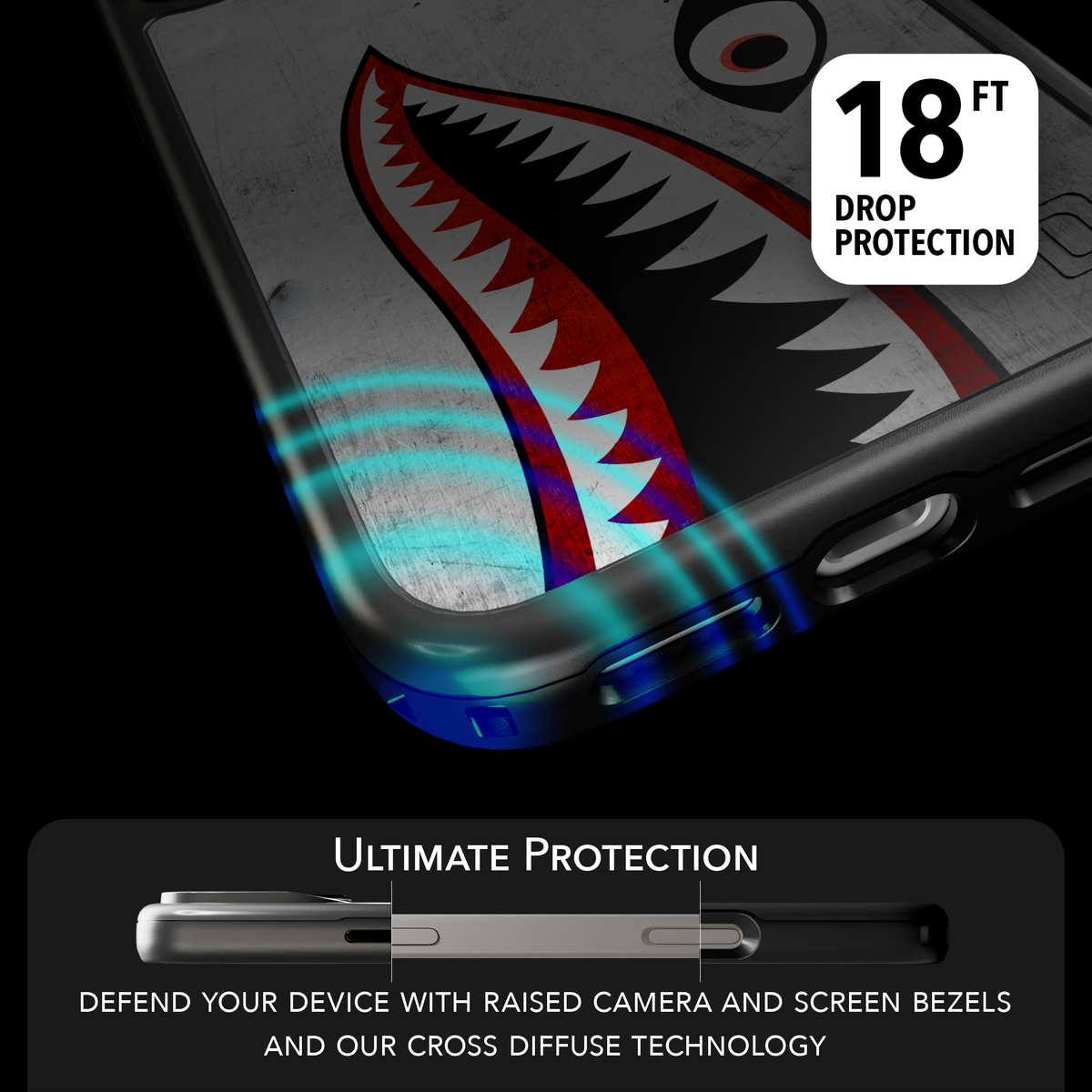 Patriot Collection - Flying Shark for iPhone 17 Series Flying Shark / iPhone 17 Pro Max / Black