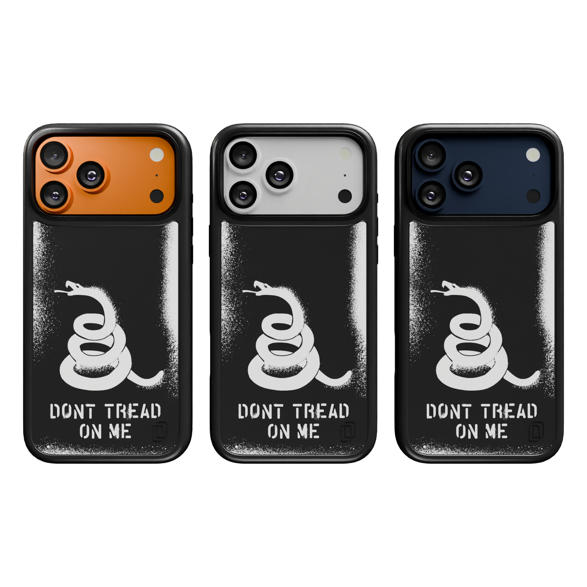 Patriot Collection - Gadsden Stencil for iPhone 17 Series Gadsen Stencil / iPhone 17 Pro Max / Black