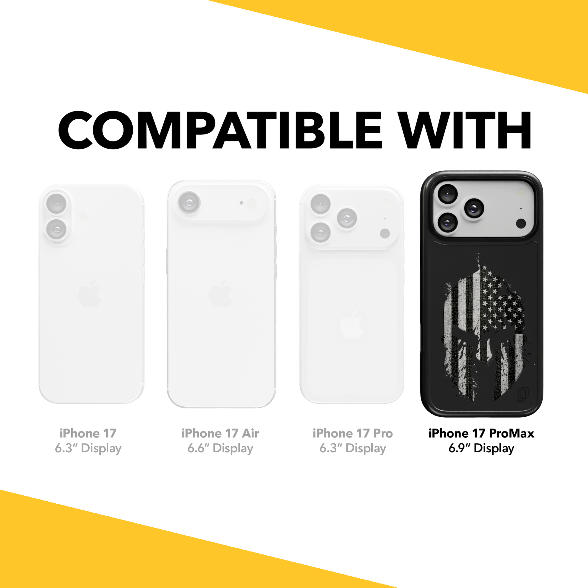 Patriot Collection - Spartan Warrior for iPhone 17 Series Spartan Warror / iPhone 17 Pro Max / Black