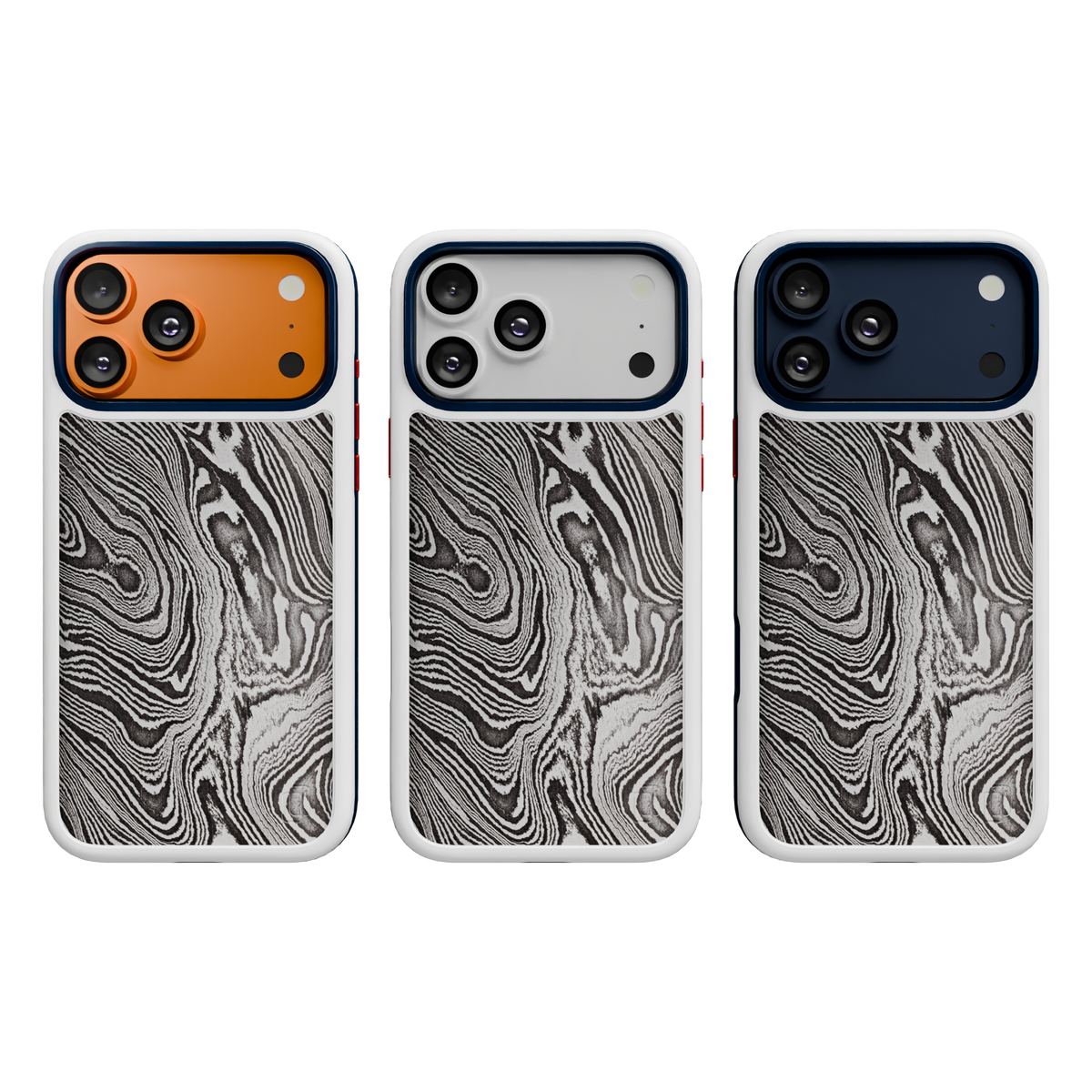Patriot Collection - Damascus Steel for iPhone 17 Series Damascus Steel / iPhone 17 Pro Max / White