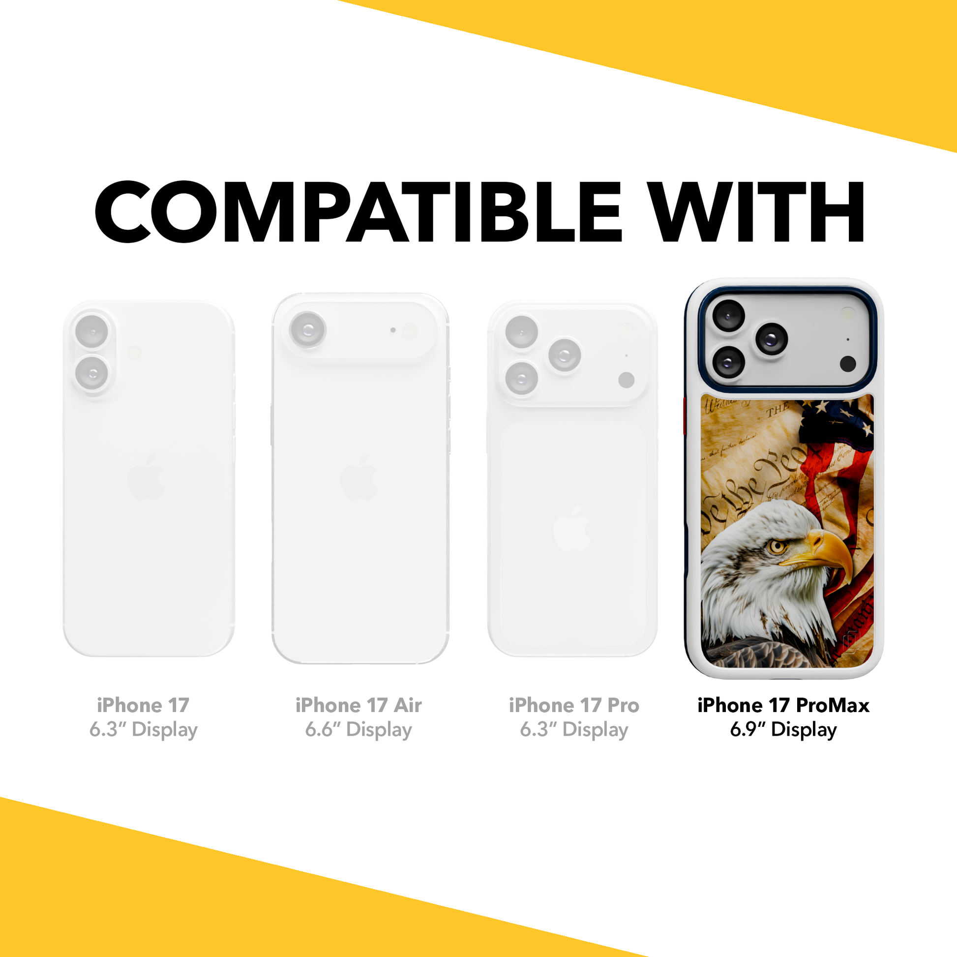 Patriot Collection - Freedom Eagle for iPhone 17 Series Freedom Eagle / iPhone 17 Pro Max / White