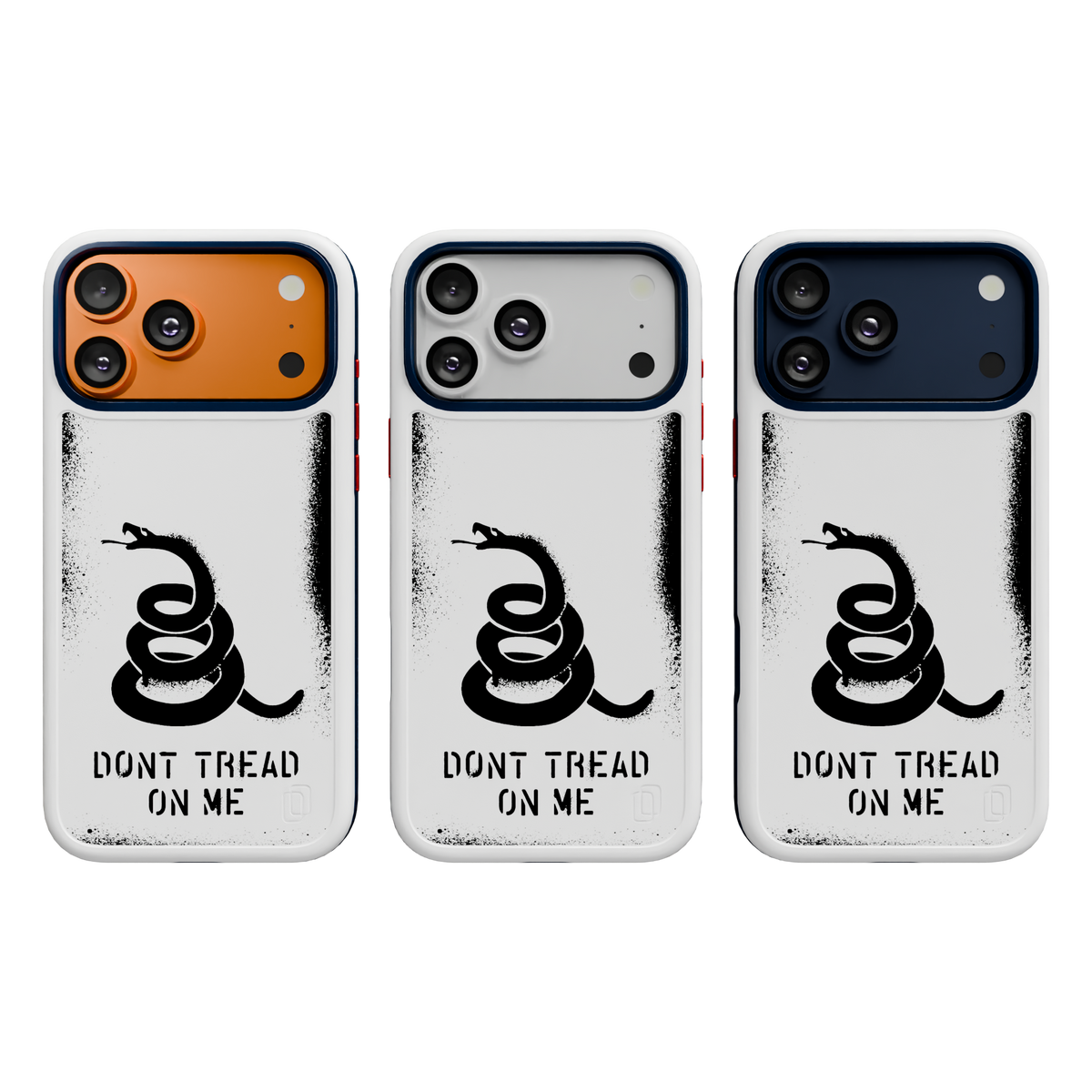 Patriot Collection - Gadsden Stencil for iPhone 17 Series Gadsen Stencil / iPhone 17 Pro Max / White