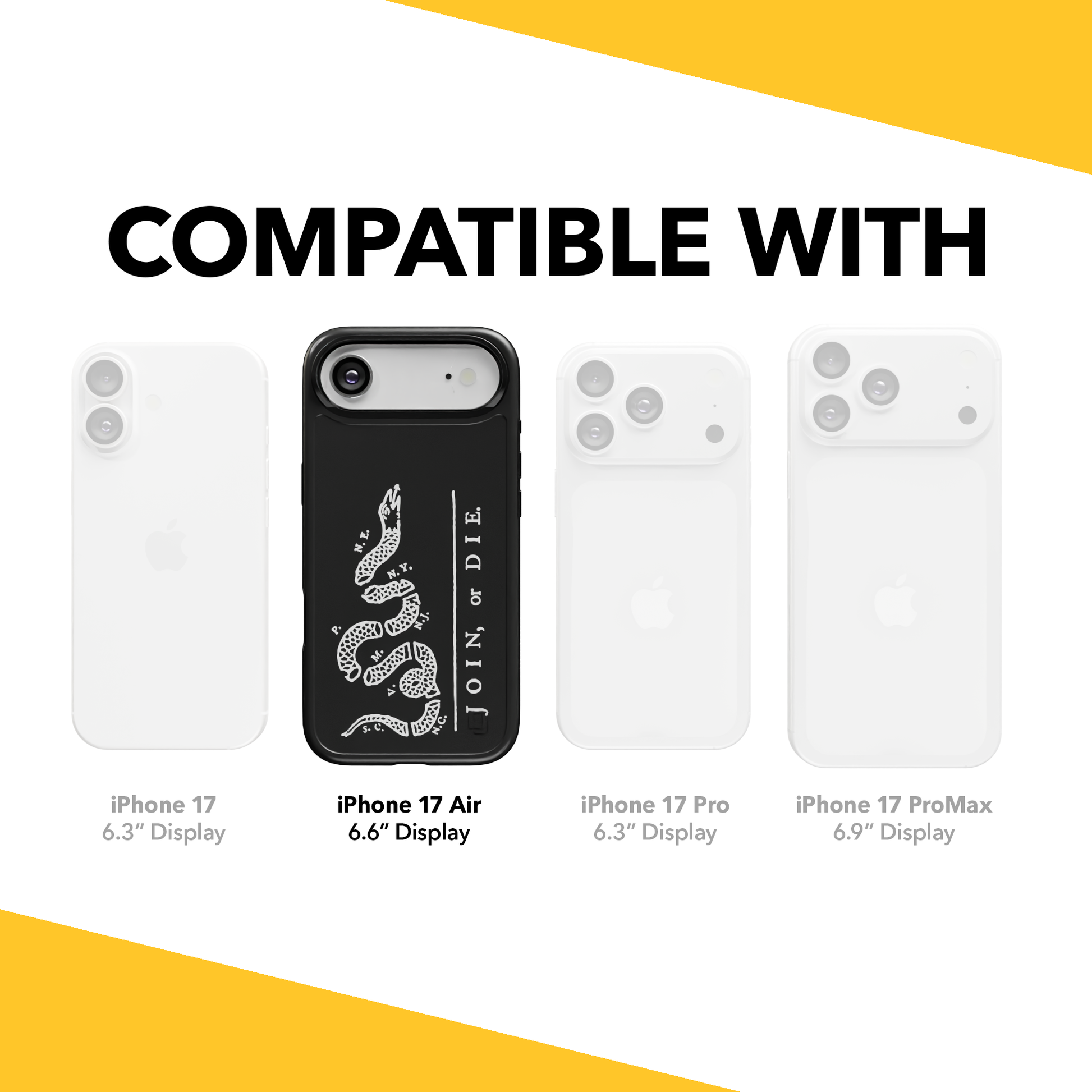 Patriot Collection - Broken Serpent for iPhone 17 Series Broken Serpent / iPhone Air / Black