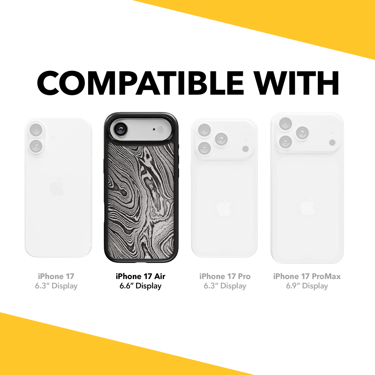 Patriot Collection - Damascus Steel for iPhone 17 Series Damascus Steel / iPhone Air / Black