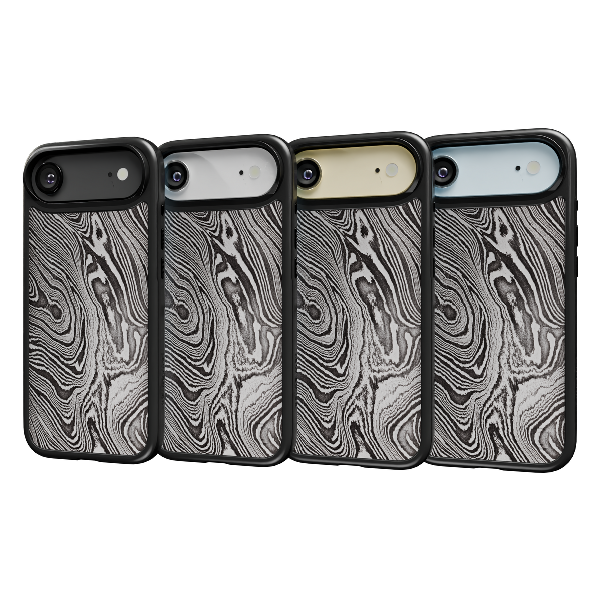 Patriot Collection - Damascus Steel for iPhone 17 Series Damascus Steel / iPhone Air / Black