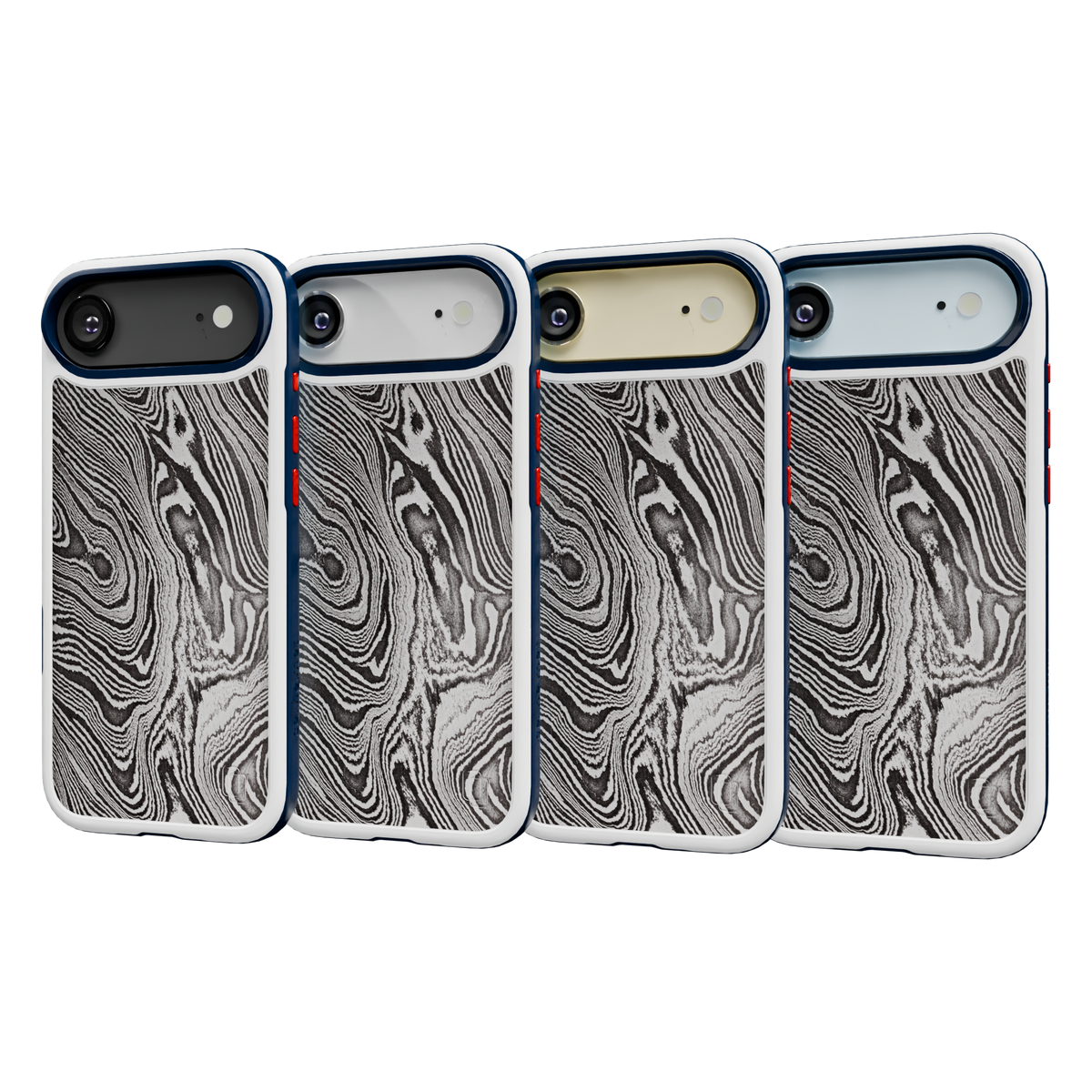 Patriot Collection - Damascus Steel for iPhone 17 Series Damascus Steel / iPhone Air / White