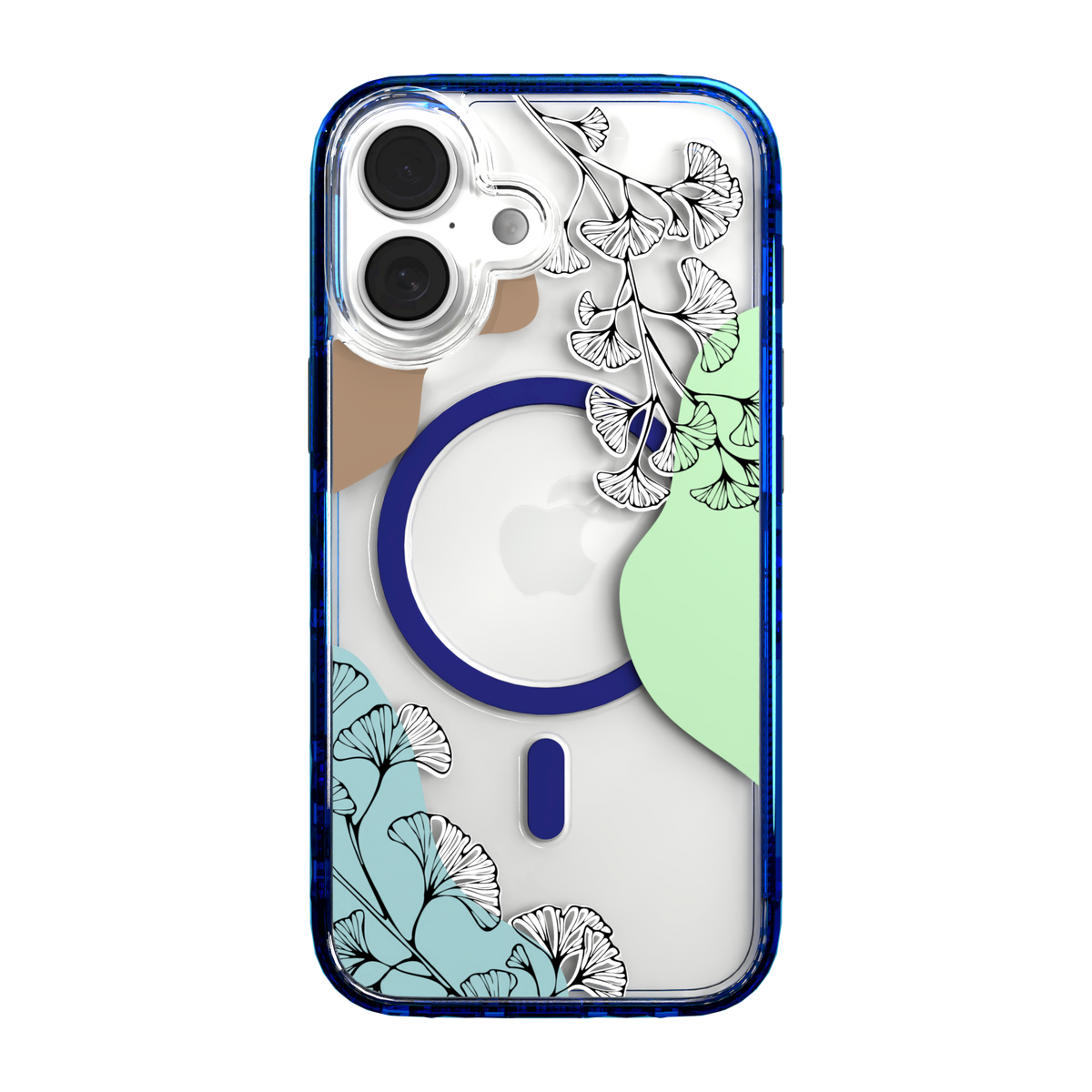 iPhone 16 Series | MagSafe | Botanical Fusion Abstract Case | Green Spring Fields Spring / iPhone 16 / Blue