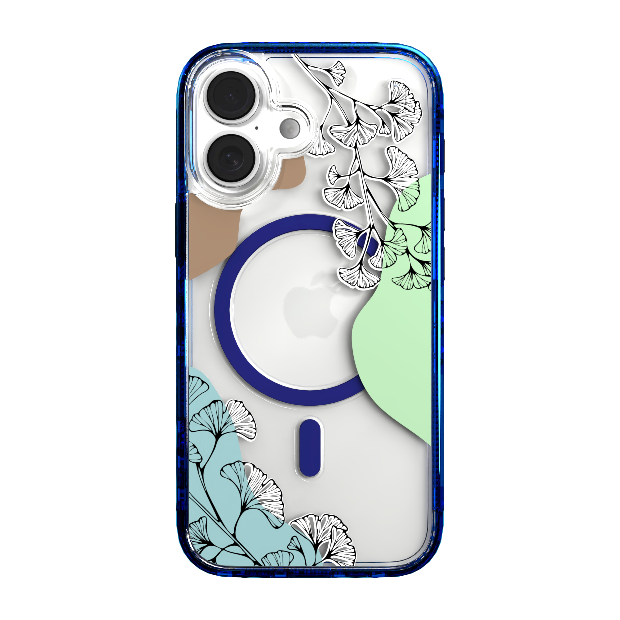 iPhone 16 Series | MagSafe | Botanical Fusion Abstract Case | Green Spring Fields Spring / iPhone 16 / Blue