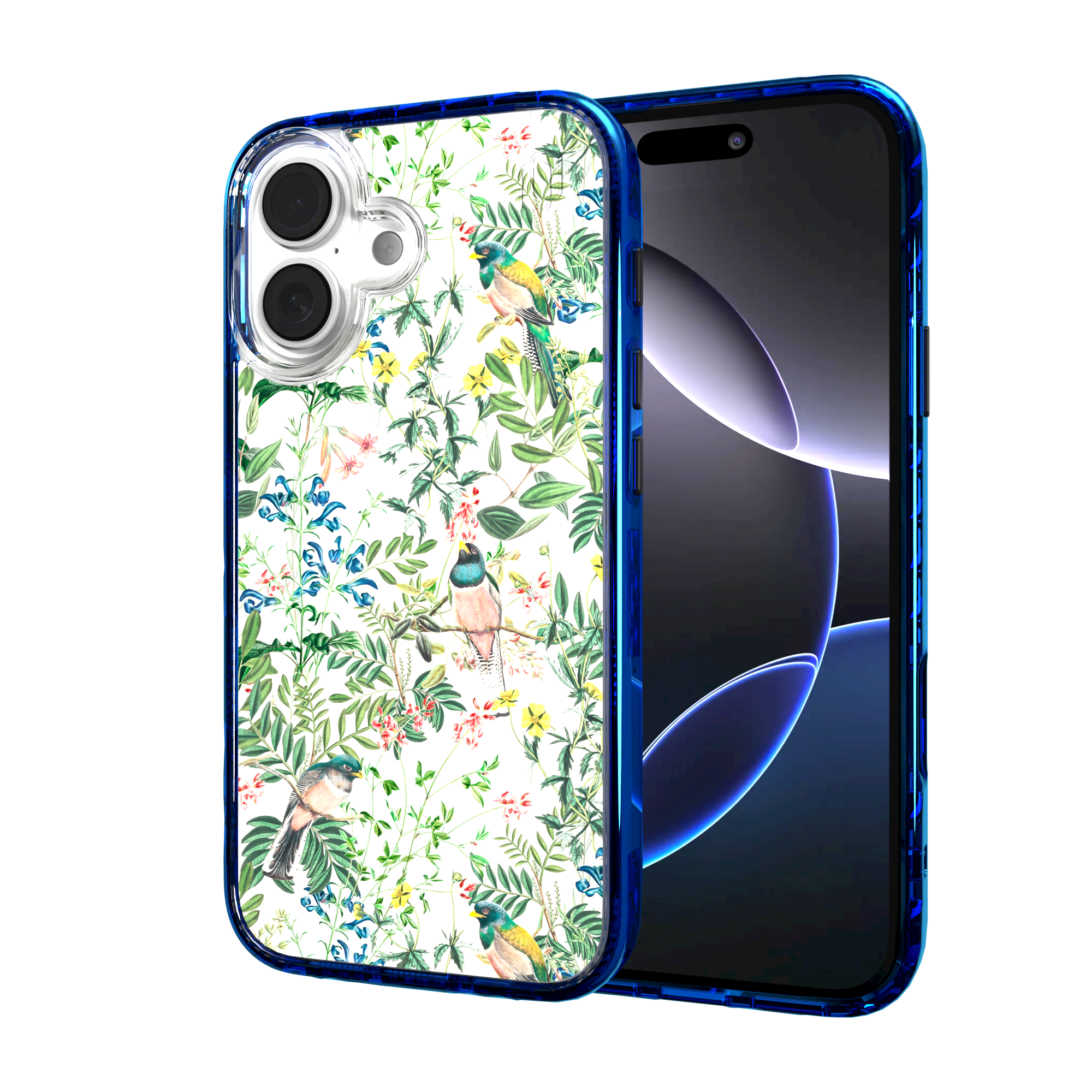 iPhone 16 Series | MagSafe | Bird Case | Botanical Cockatoo Botanical Cockatoo / iPhone 16 / Blue
