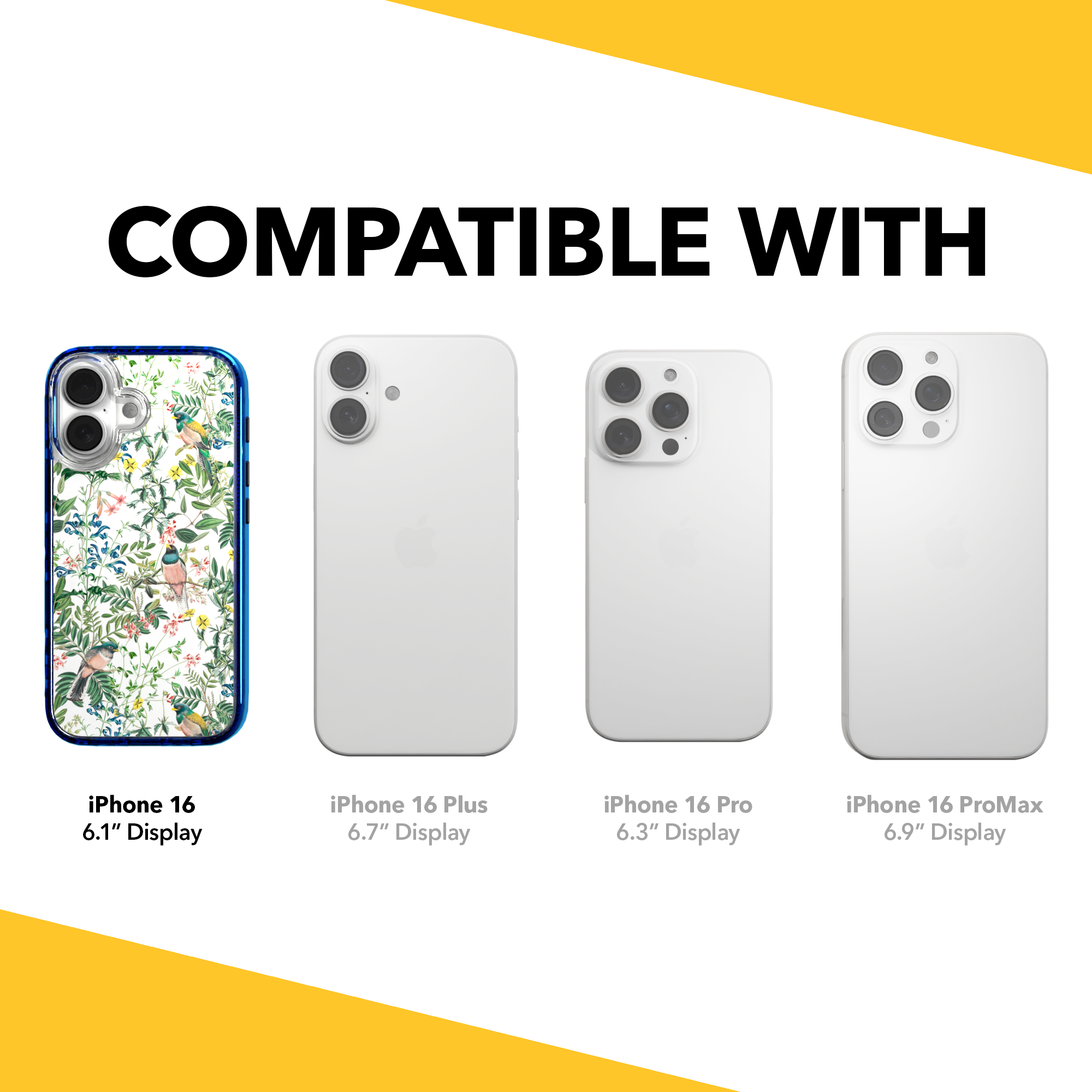 iPhone 16 Series | MagSafe | Bird Case | Botanical Cockatoo Botanical Cockatoo / iPhone 16 / Blue