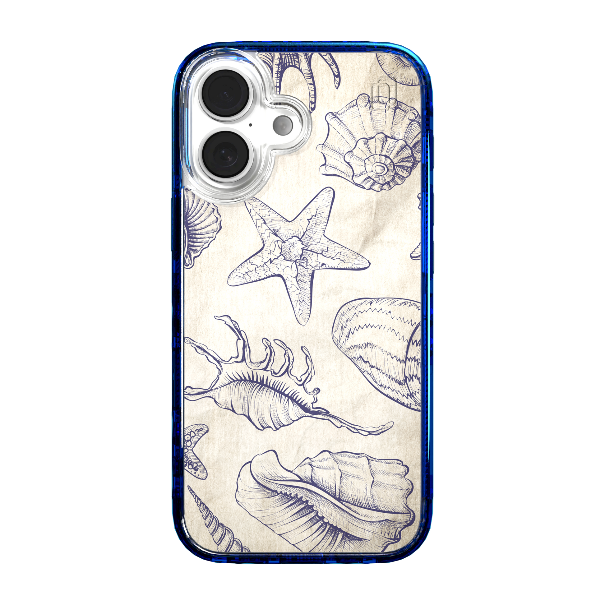 iPhone 16 Series | MagSafe | Coastal Case Collection | Seashells Sketches Coastal Seashell / iPhone 16 / Blue