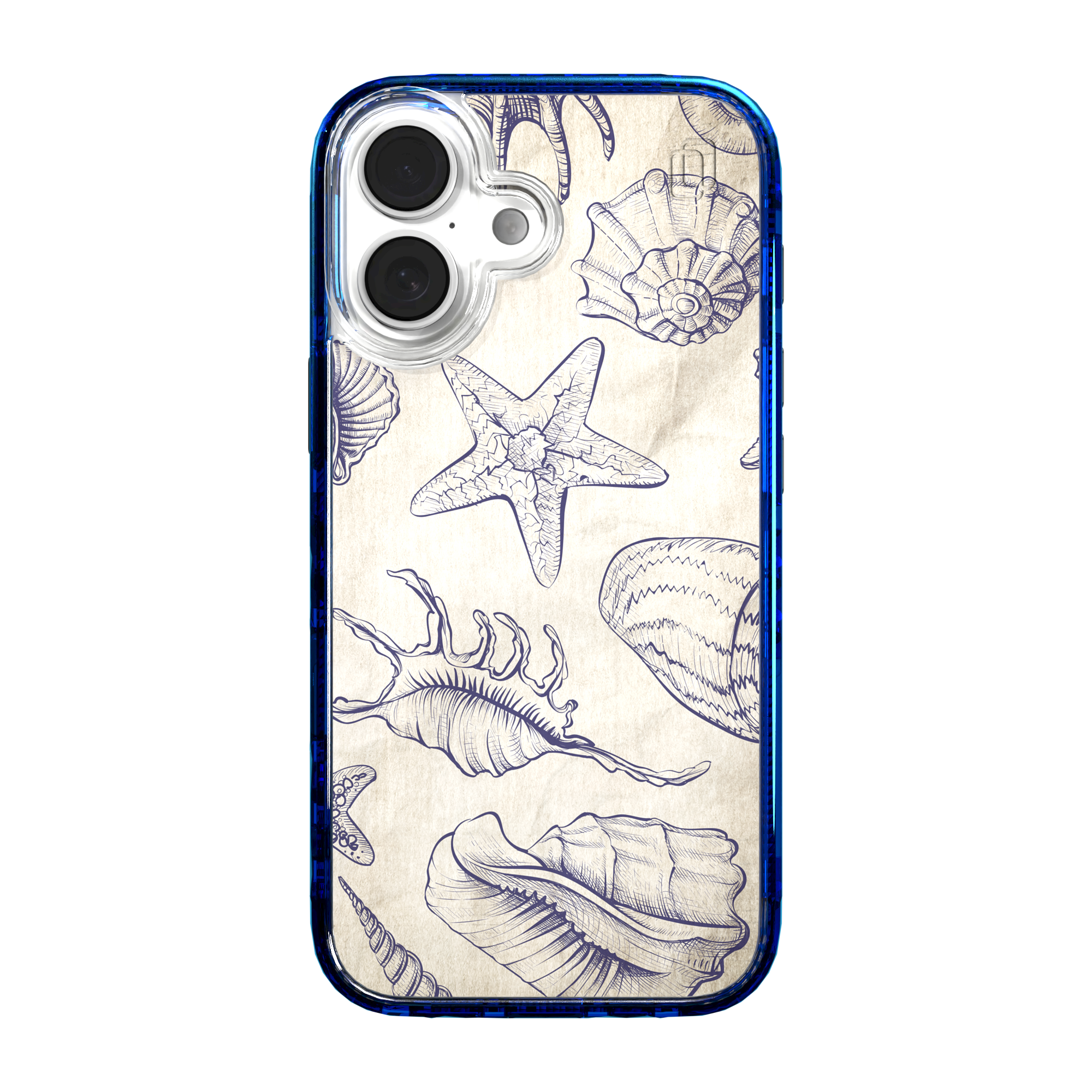 iPhone 16 Series | MagSafe | Coastal Case Collection | Seashells Sketches Coastal Seashell / iPhone 16 / Blue