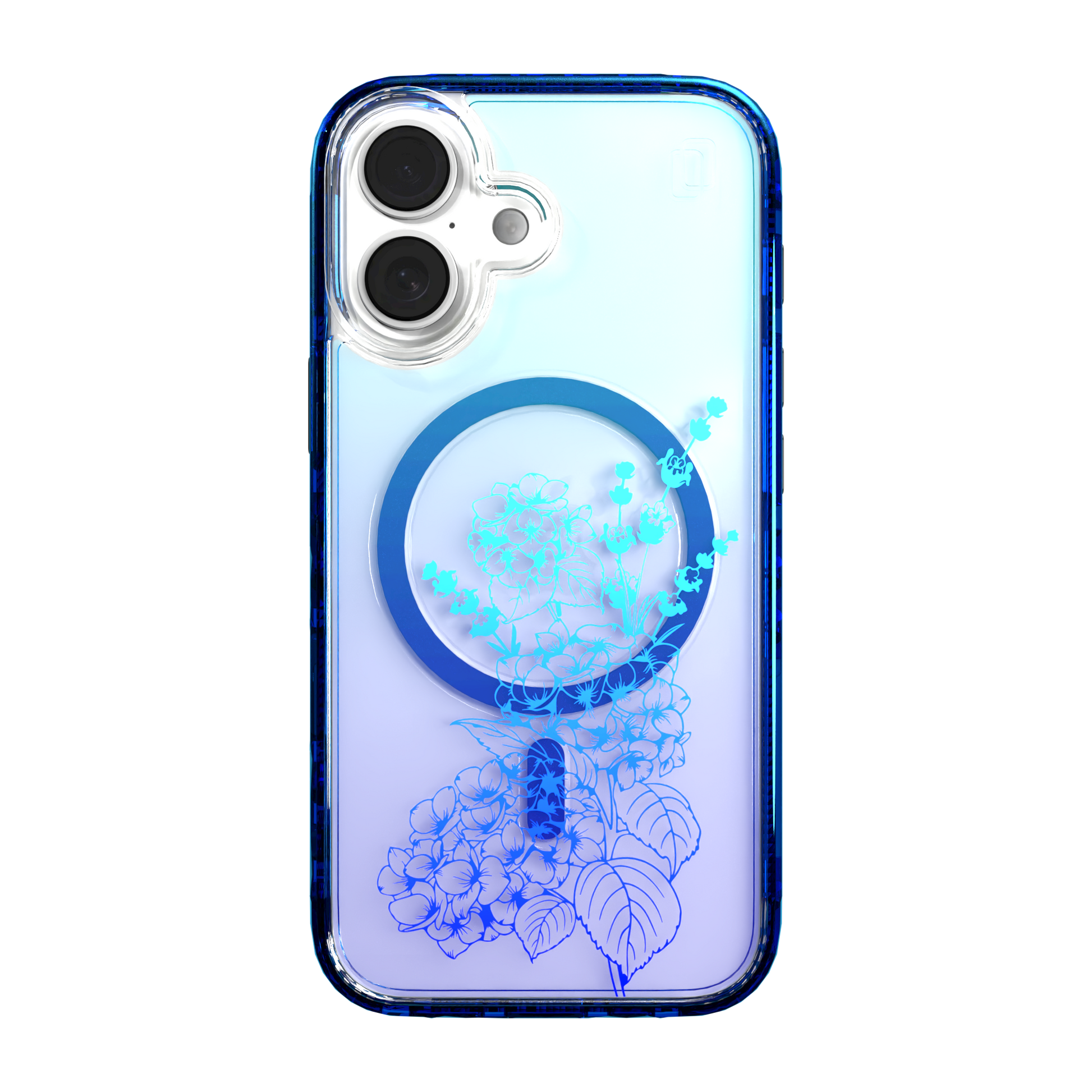 iPhone 16 Series | MagSafe | Ombre Bouquet Case Collection | Indigo Infusion Indigo Infusion / iPhone 16 / Blue
