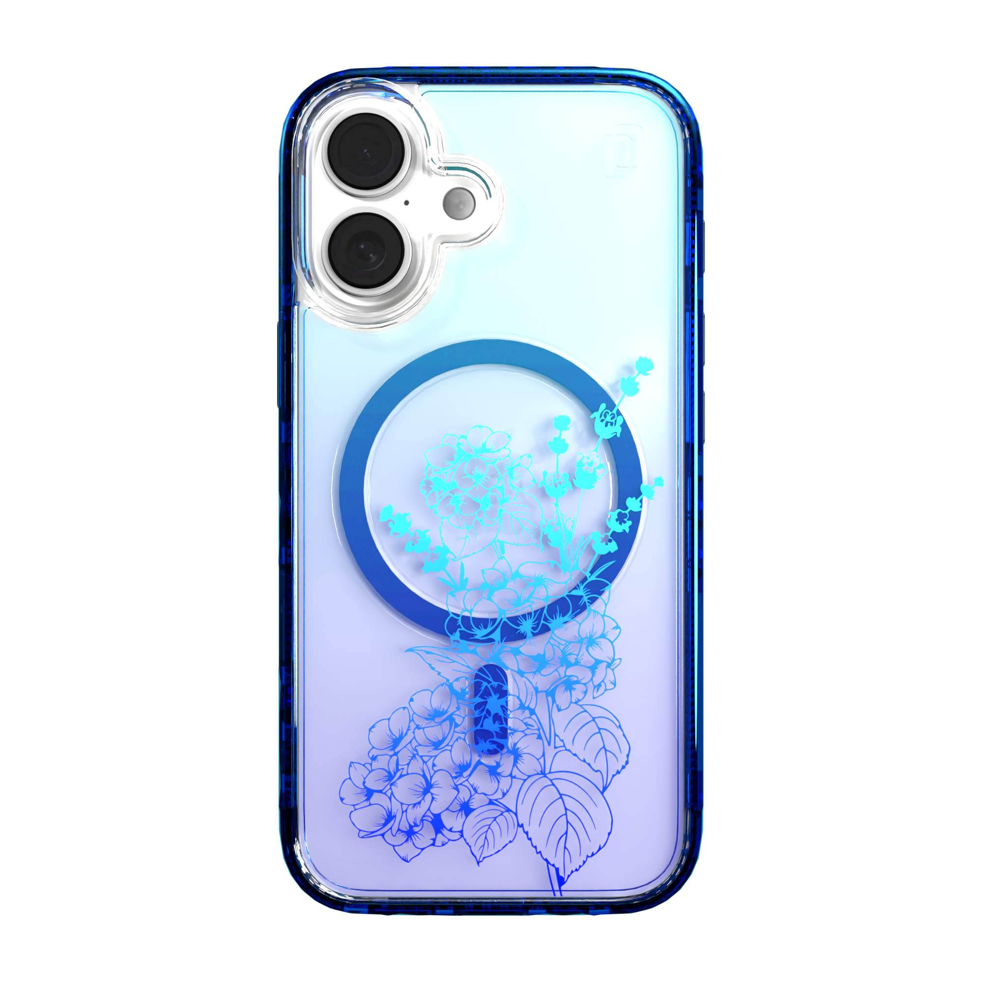 iPhone 16 Series | MagSafe | Ombre Bouquet Case Collection | Indigo Infusion Indigo Infusion / iPhone 16 / Blue