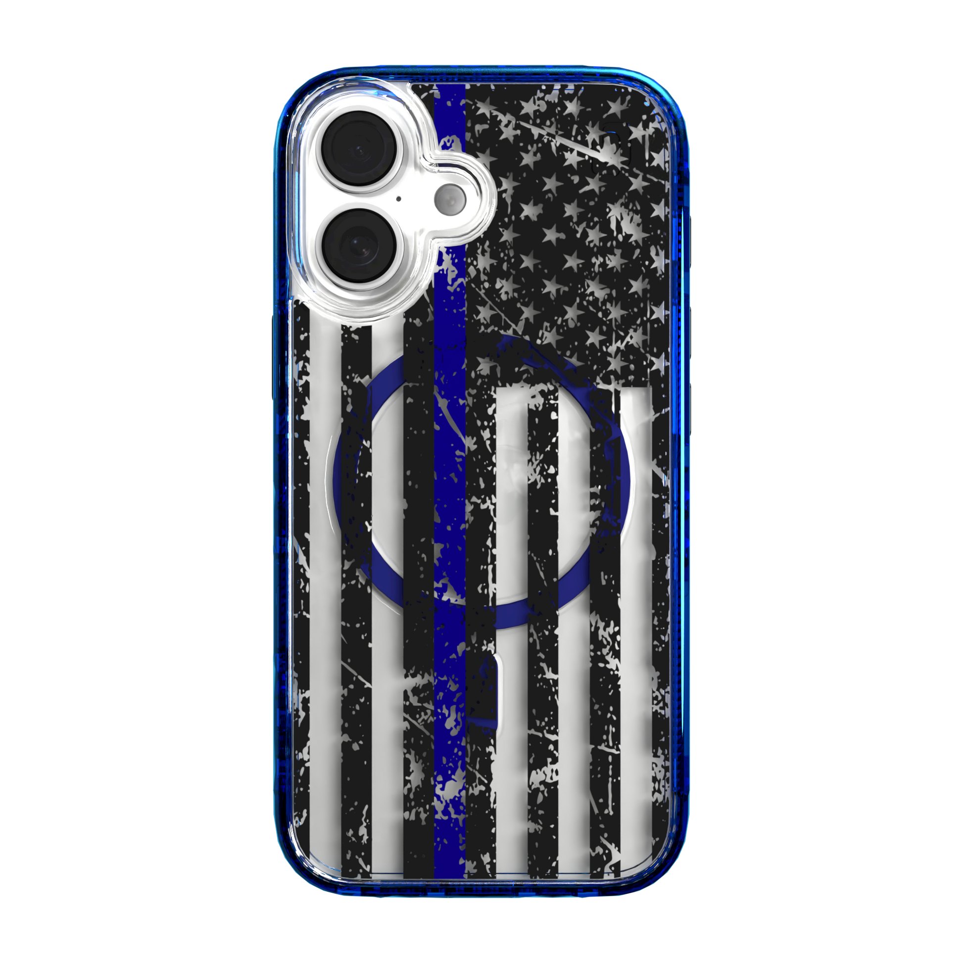 iPhone 16 Series | MagSafe | Red, White & Blue Case Collection | Thin Blue Line Blue Line / iPhone 16 / Blue