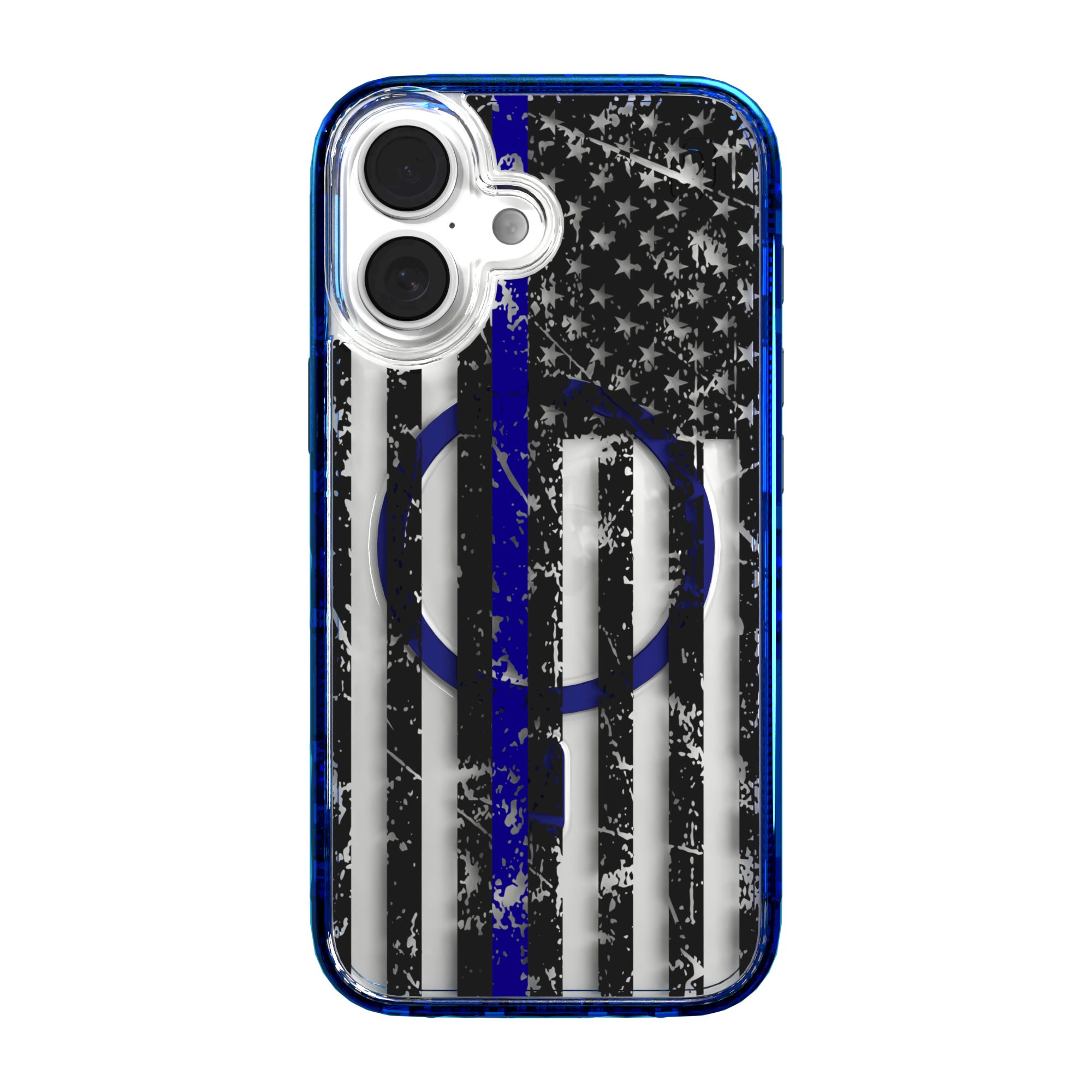 iPhone 16 Series | MagSafe | Red, White & Blue Case Collection | Thin Blue Line Blue Line / iPhone 16 / Blue