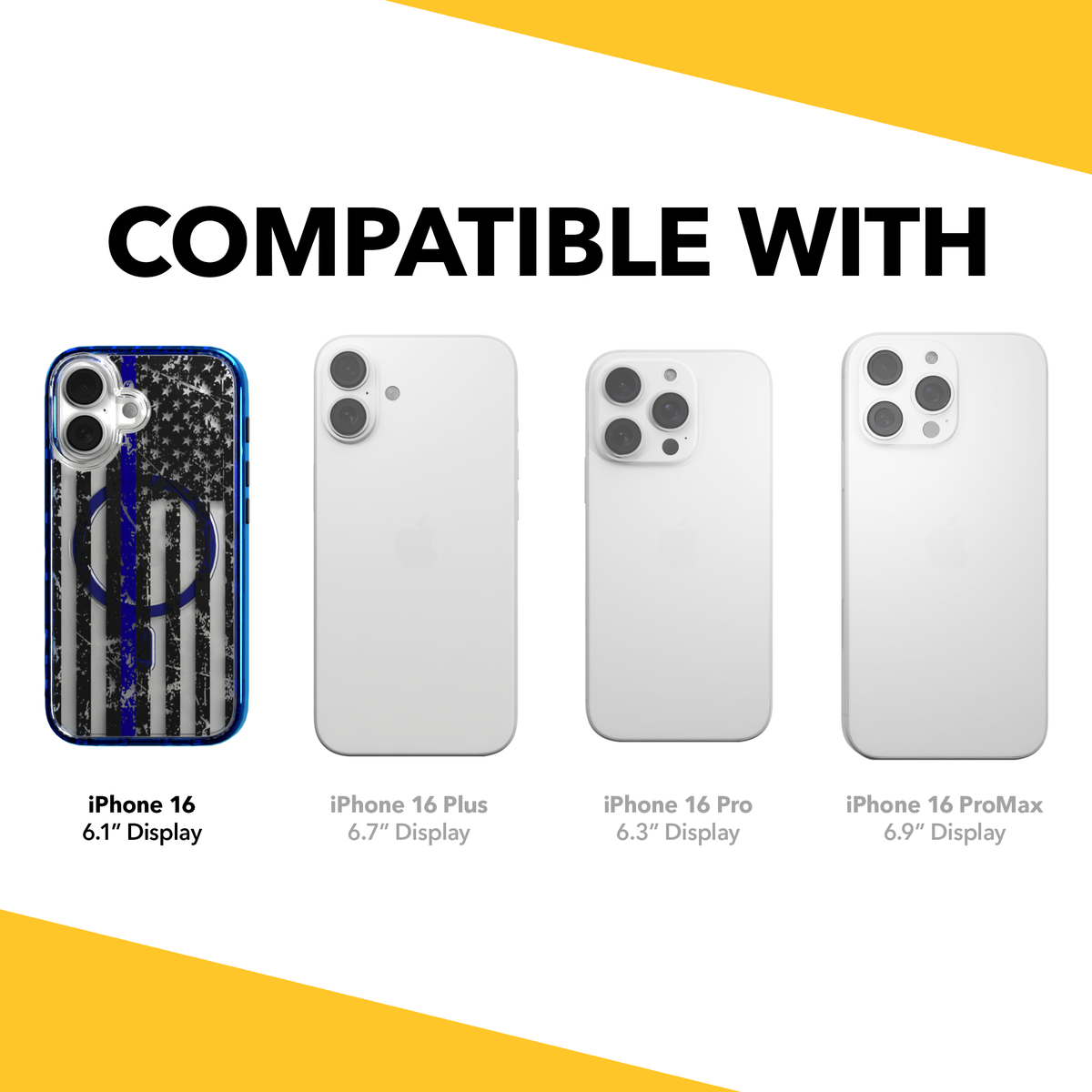 iPhone 16 Series | MagSafe | Red, White & Blue Case Collection | Thin Blue Line Blue Line / iPhone 16 / Blue