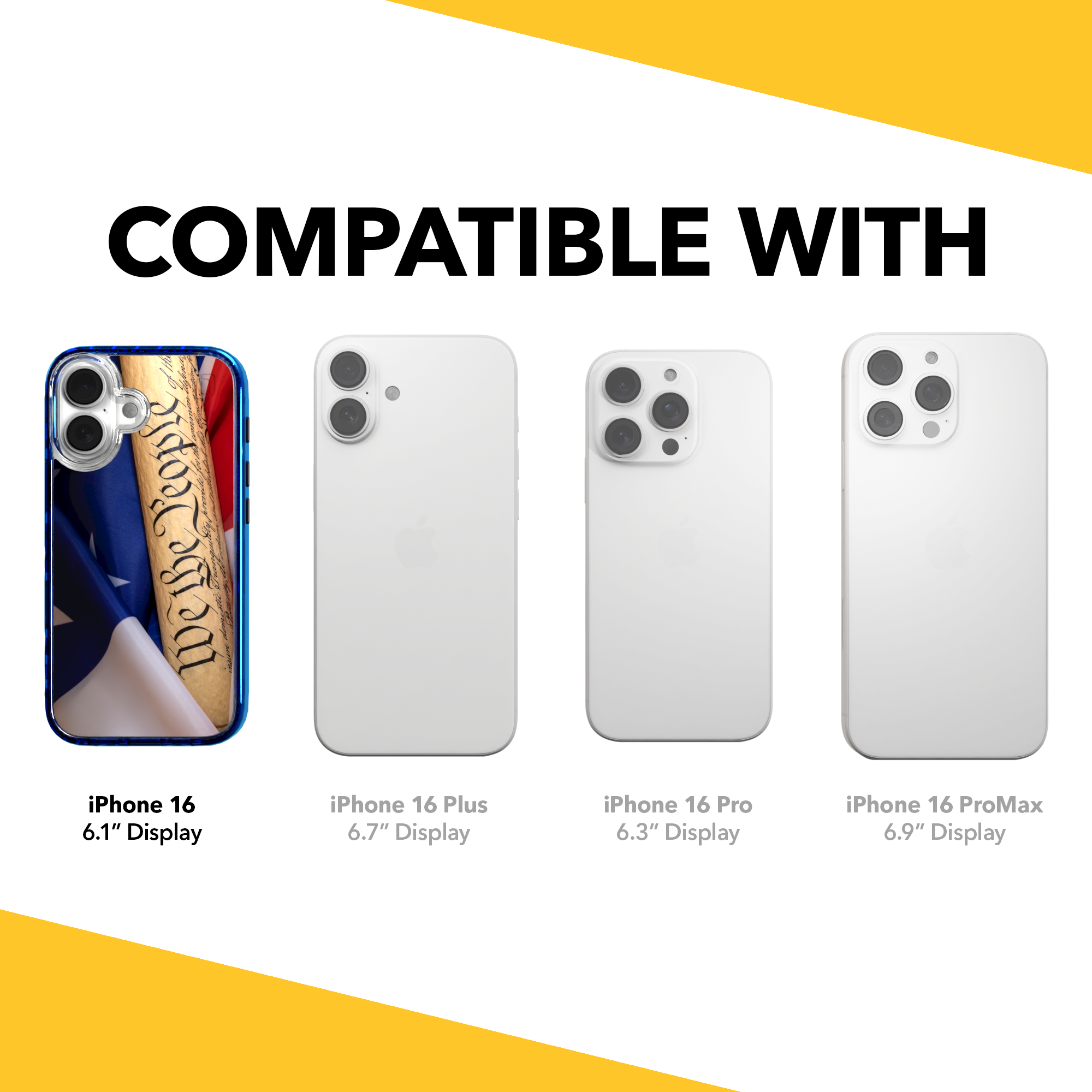 iPhone 16 Series | MagSafe | Red, White & Blue Case Collection | We The People American Flag United We Stand / iPhone 16 / Blue