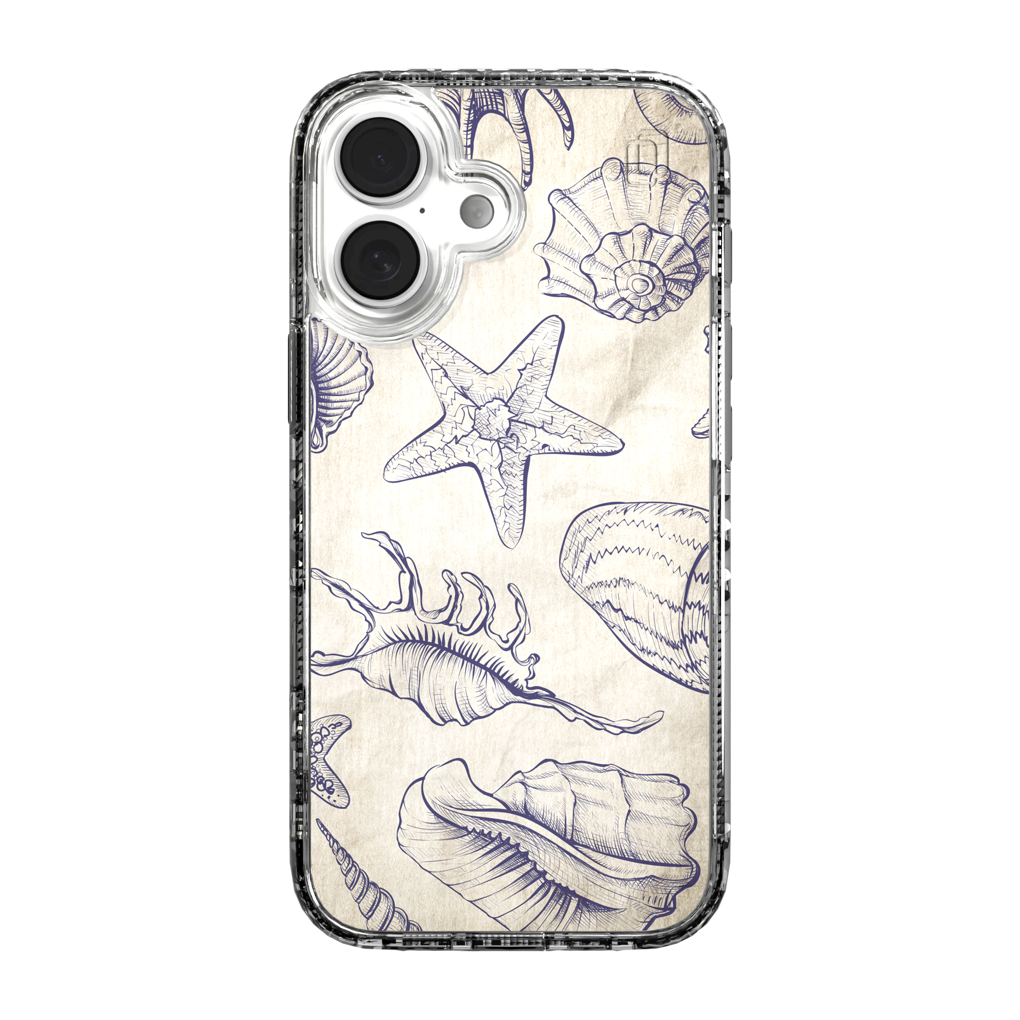 iPhone 16 Series | MagSafe | Coastal Case Collection | Seashells Sketches Coastal Seashell / iPhone 16 / Clear