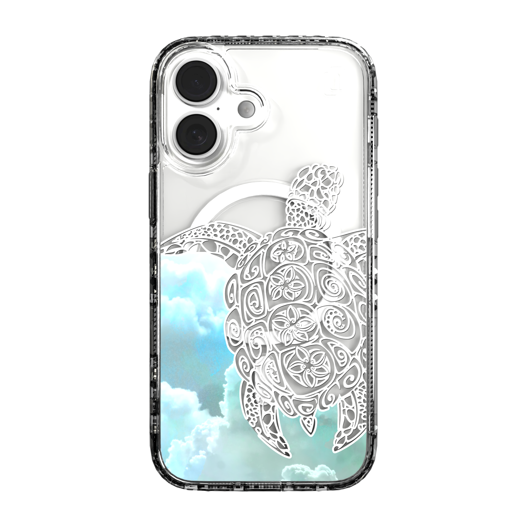 iPhone 16 Series | MagSafe | Coastal Case Collection | White & Teal Sea Turtle Turtle / iPhone 16 / Clear