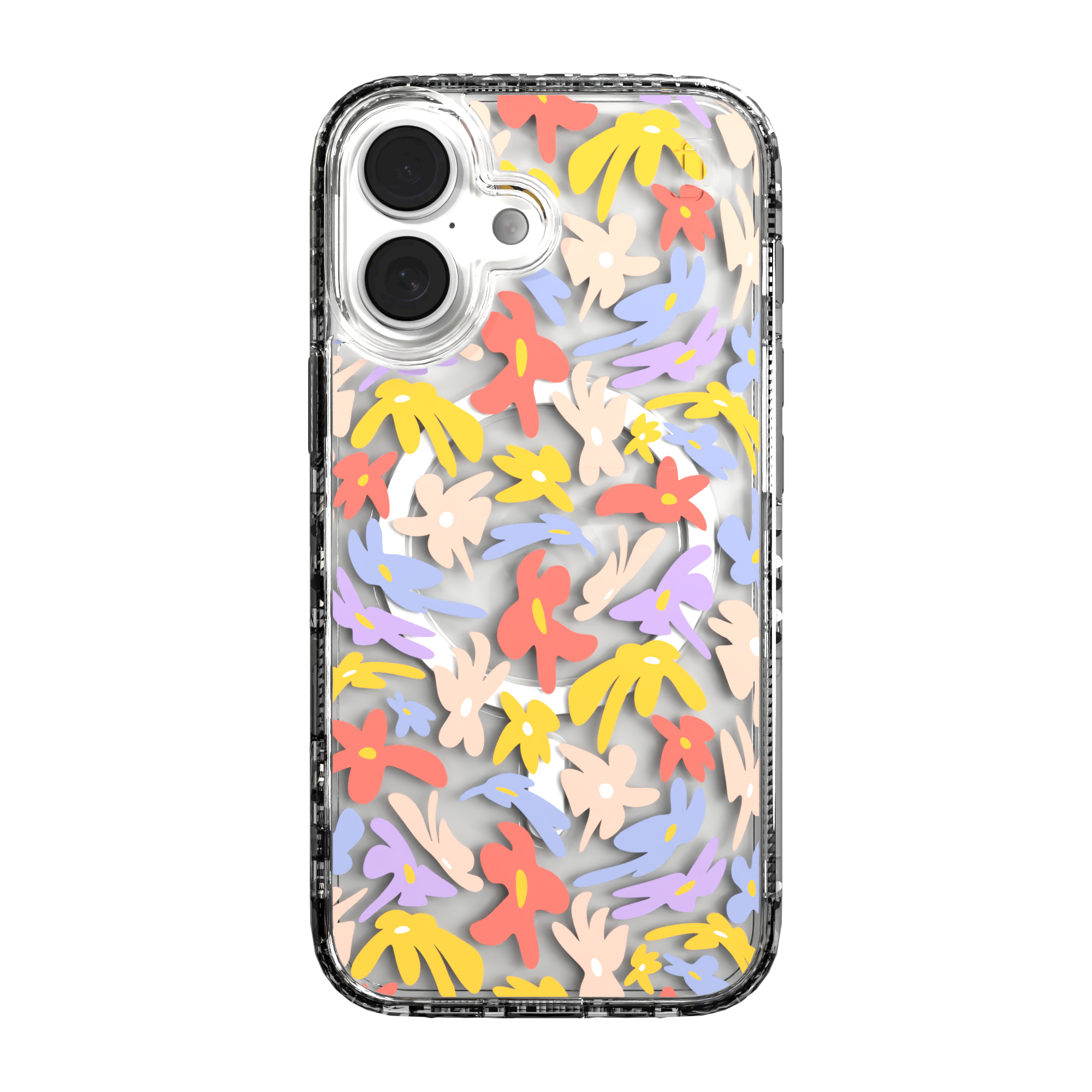 iPhone 16 Series | MagSafe | Flower Case Collection | Trippy Flower Petal Dreams Petal Dreams / iPhone 16 / Clear