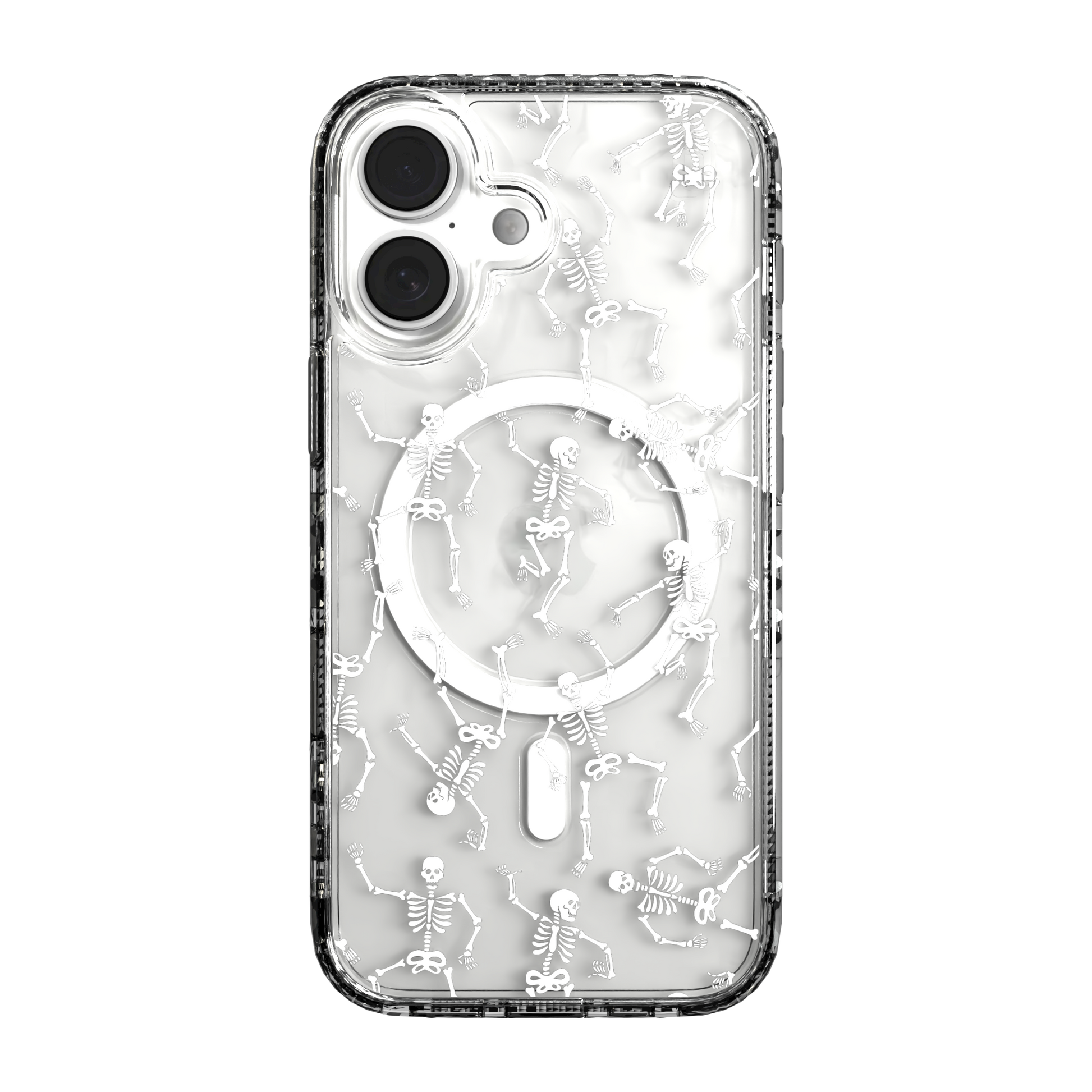 iPhone 16 Series | MagSafe | Halloween Case | Dancing Skeletons Dancing Skeletons / iPhone 16 / Clear