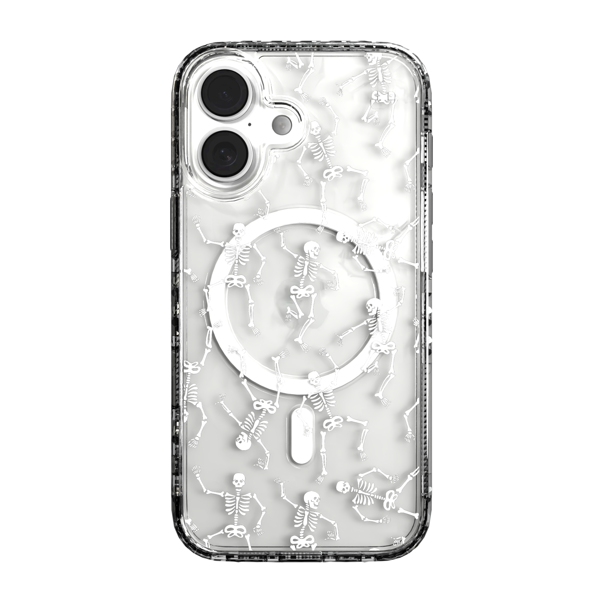 iPhone 16 Series | MagSafe | Halloween Case | Dancing Skeletons Dancing Skeletons / iPhone 16 / Clear