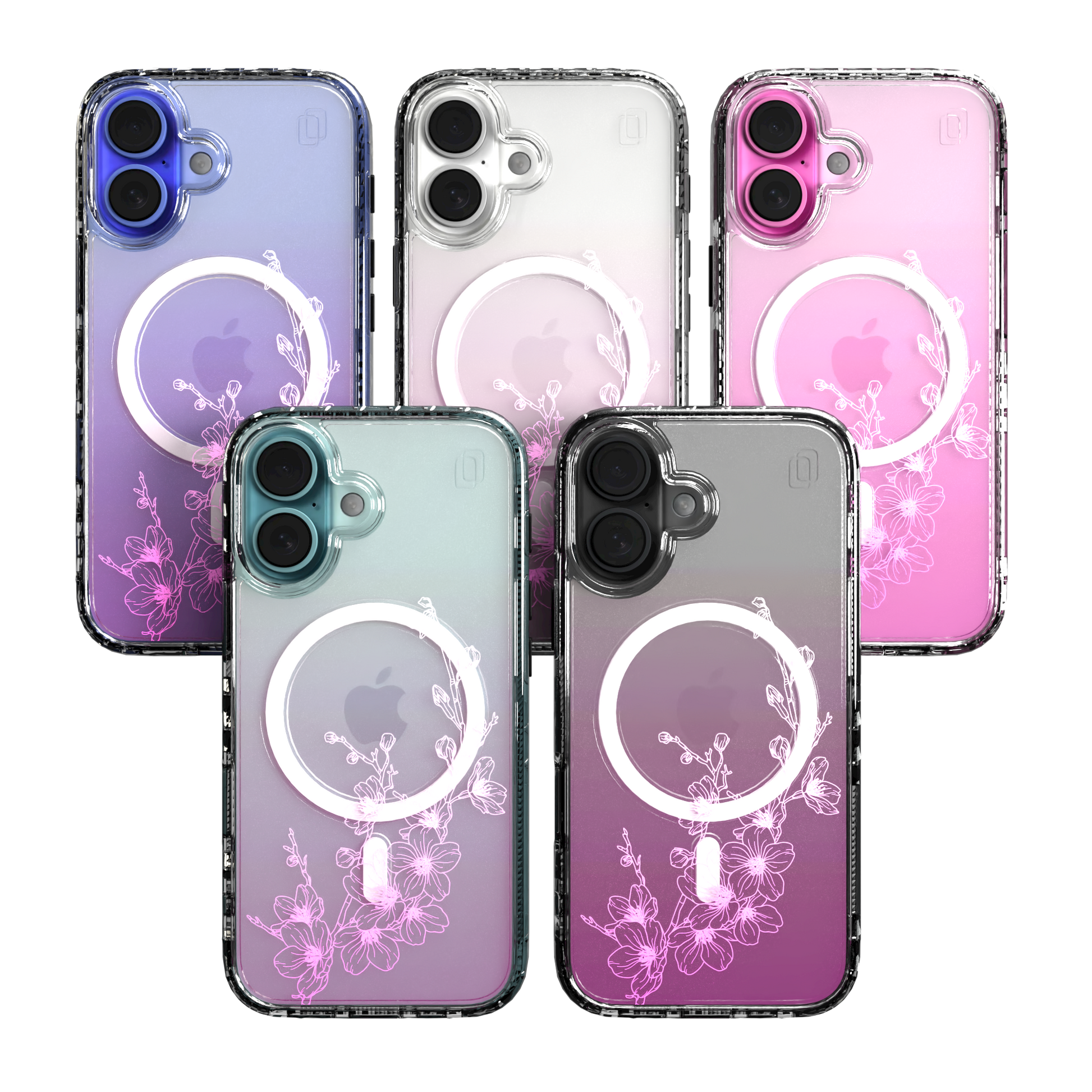 iPhone 16 Series | MagSafe | Ombre Bouquet Case Collection | Ballet Blush Pink Ballet Blush / iPhone 16 / Clear