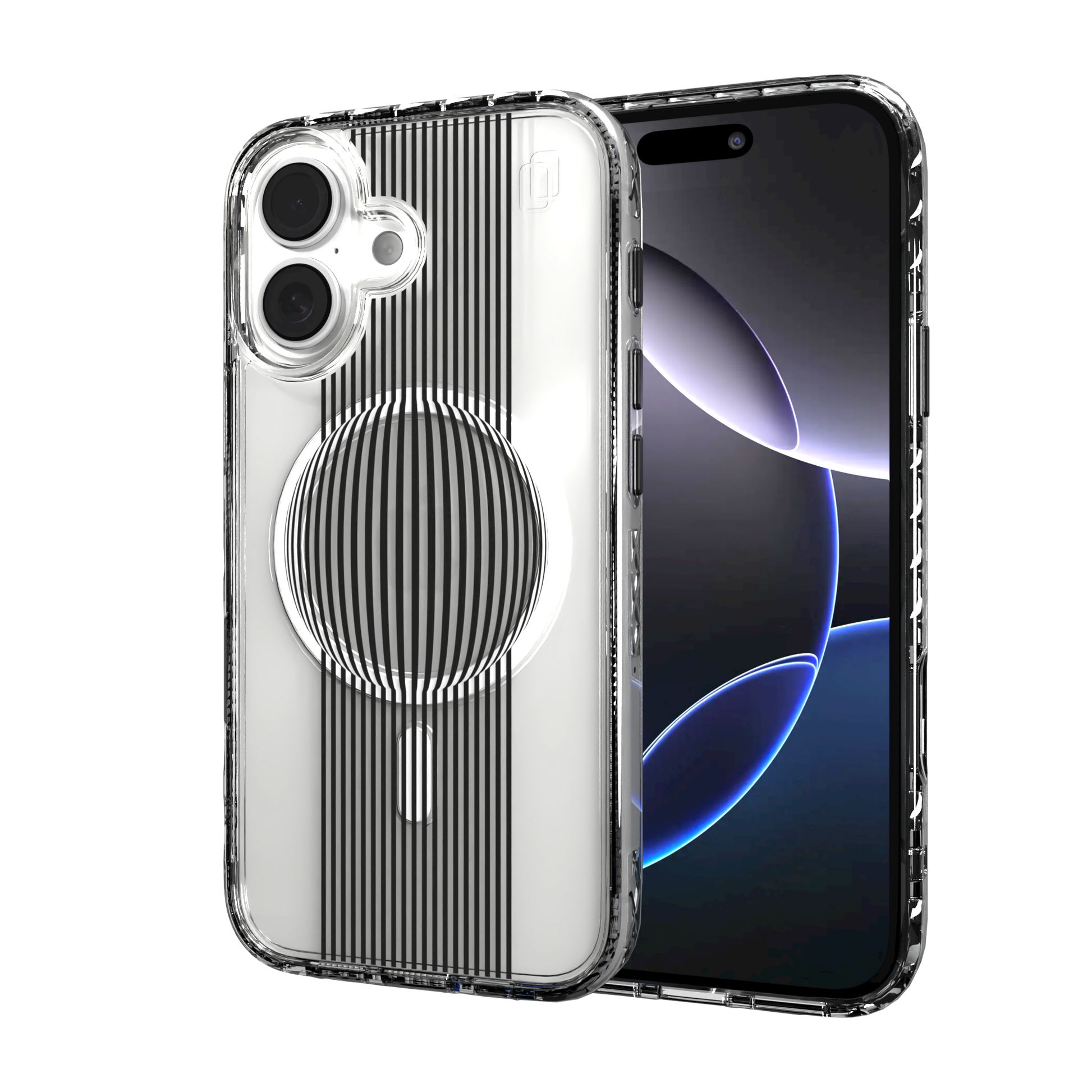 iPhone 16 Series | MagSafe | Monochromatic Case Designs | Gravity Sphere Gravity / iPhone 16 / Clear