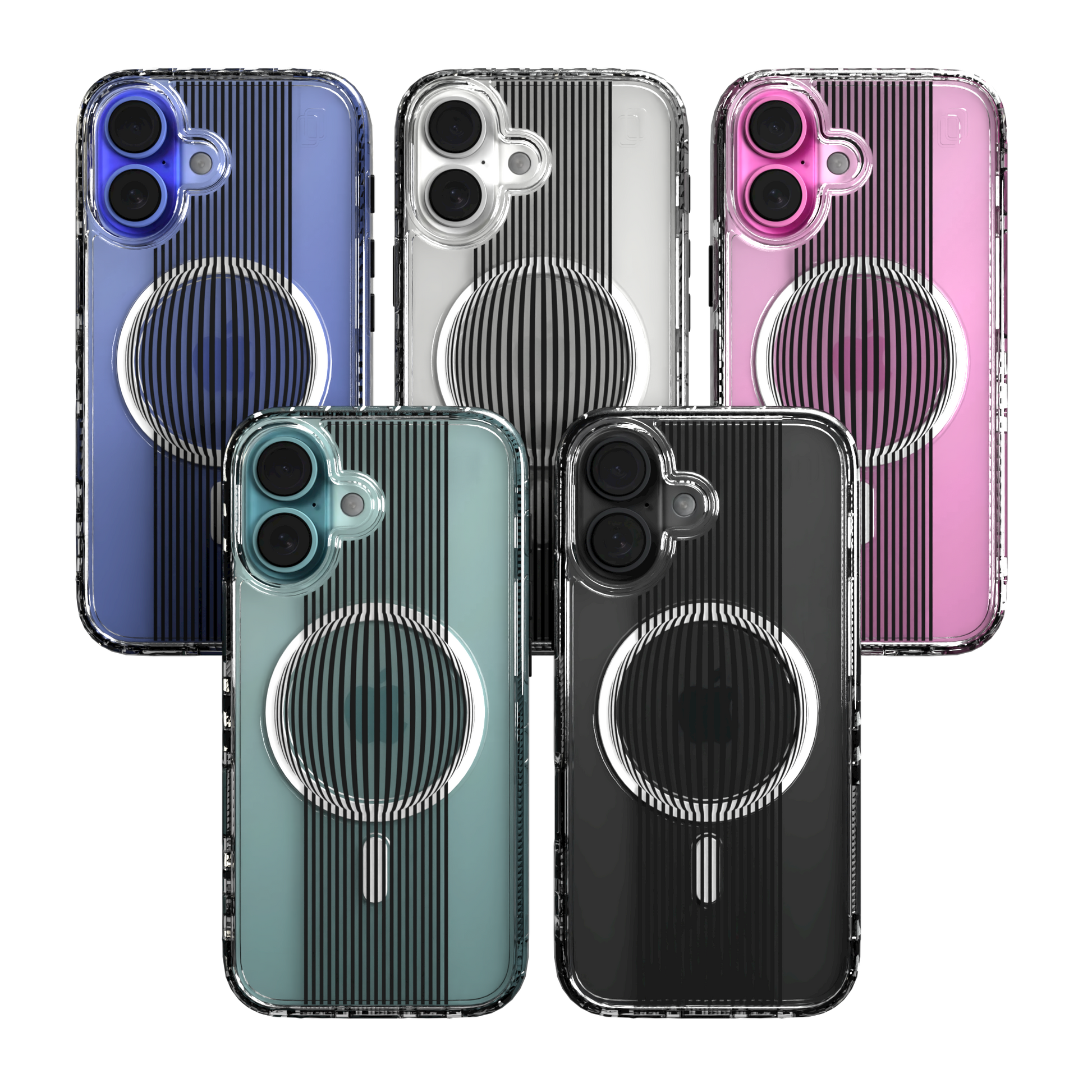 iPhone 16 Series | MagSafe | Monochromatic Case Designs | Gravity Sphere Gravity / iPhone 16 / Clear