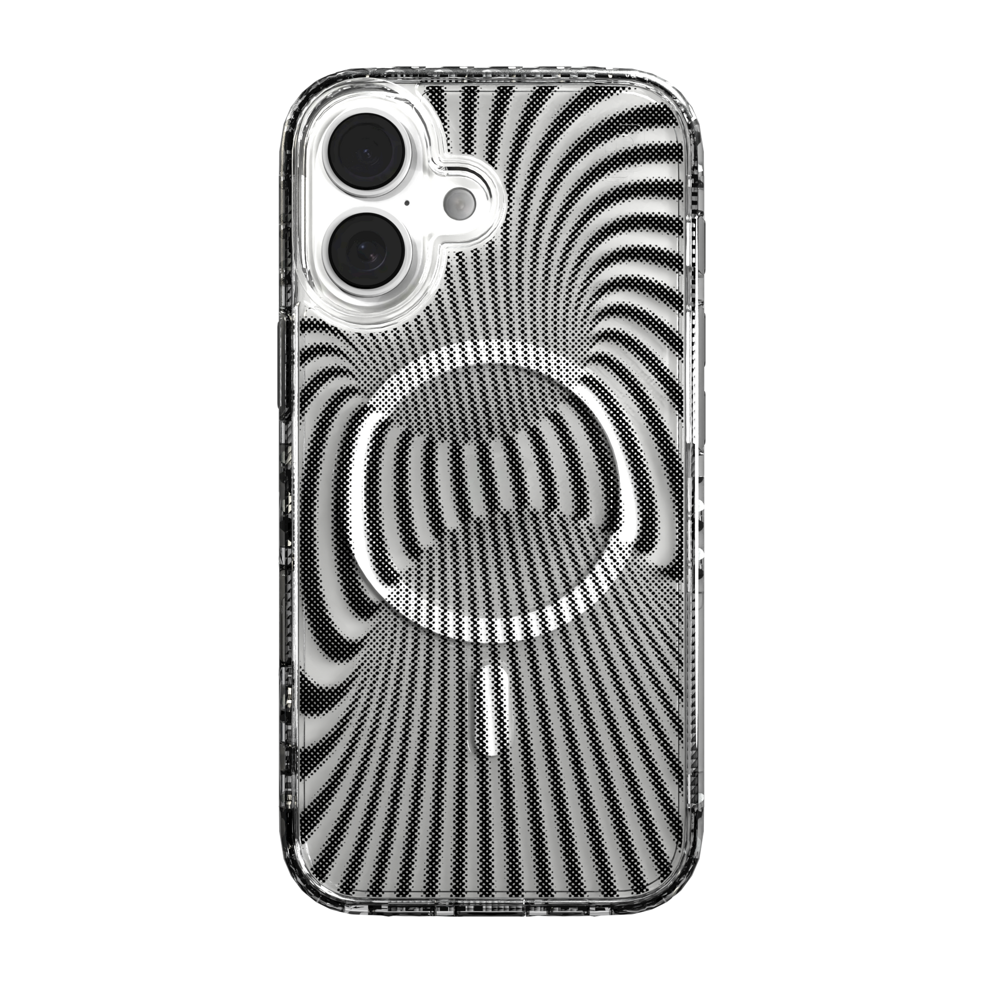 iPhone 16 Series | MagSafe | Monochromatic Case Designs | Trippy Tunnel Tunnel / iPhone 16 / Clear