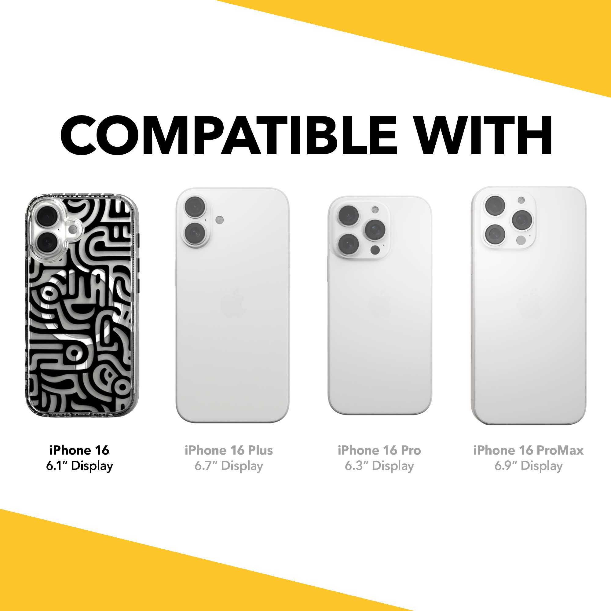 iPhone 16 Series | MagSafe | Monochromatic Case Designs | Glyphs Glyphs / iPhone 16 / Clear