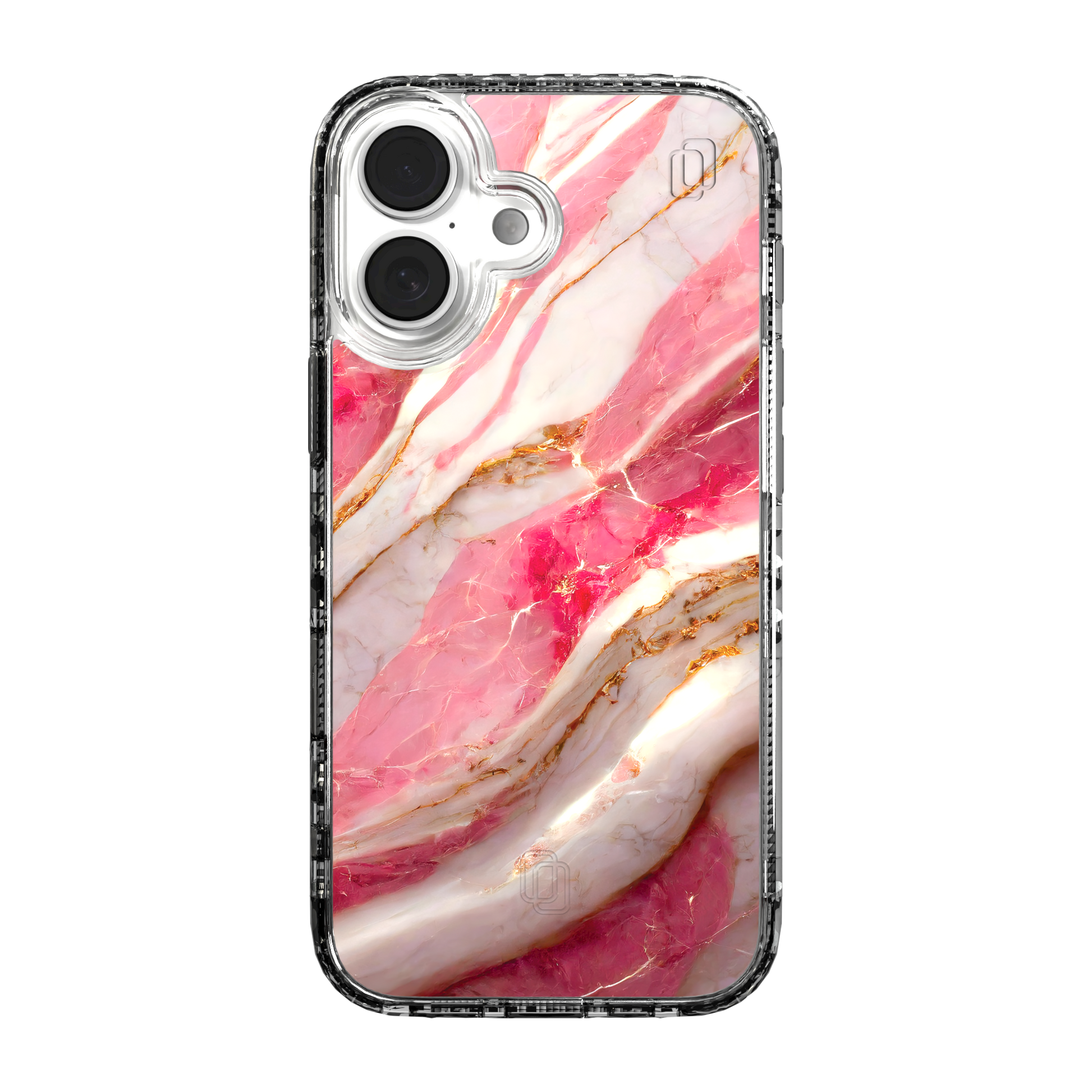 iPhone 16 Series | MagSafe | Stone Beauty Case Collection | New Dawn Pink, White & Gold Marble New Dawn / iPhone 16 / Clear