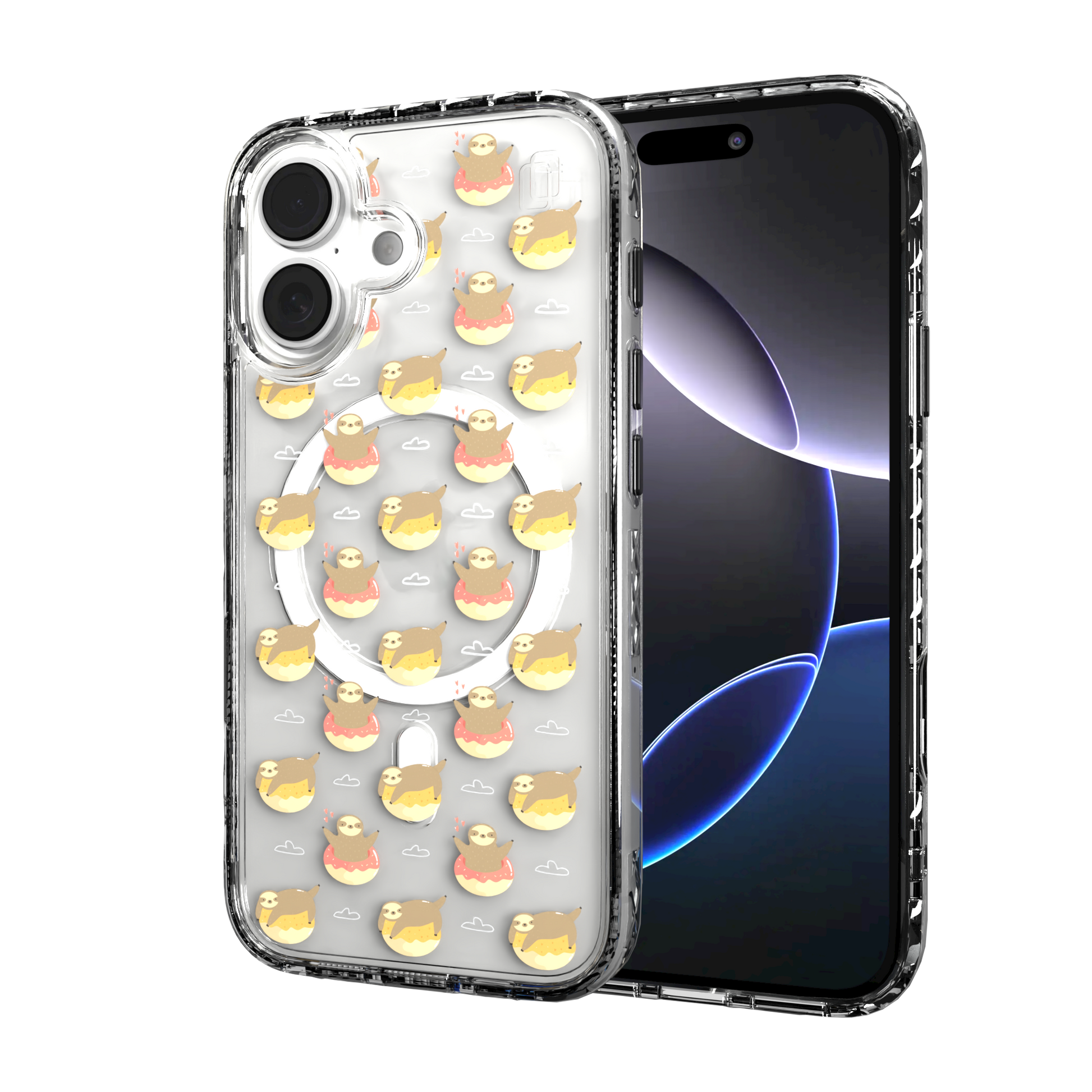 iPhone 16 Series | MagSafe | Sloth Case Collection | Dreamy Sloth Dreamy Sloth / iPhone 16 / Clear