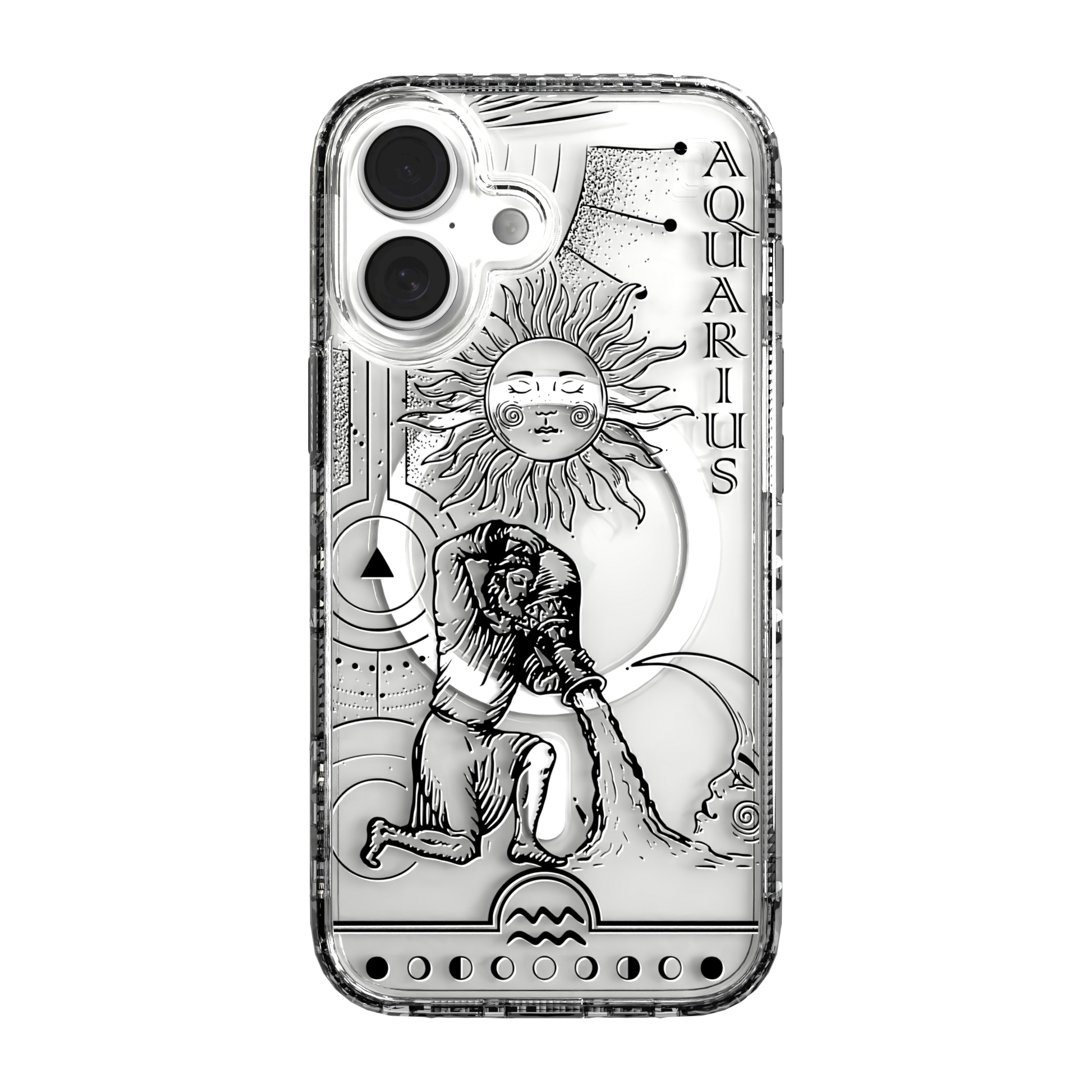 iPhone 16 Series | MagSafe | Zodiac Collection | Aquarius Aquarius Black / iPhone 16 / Clear