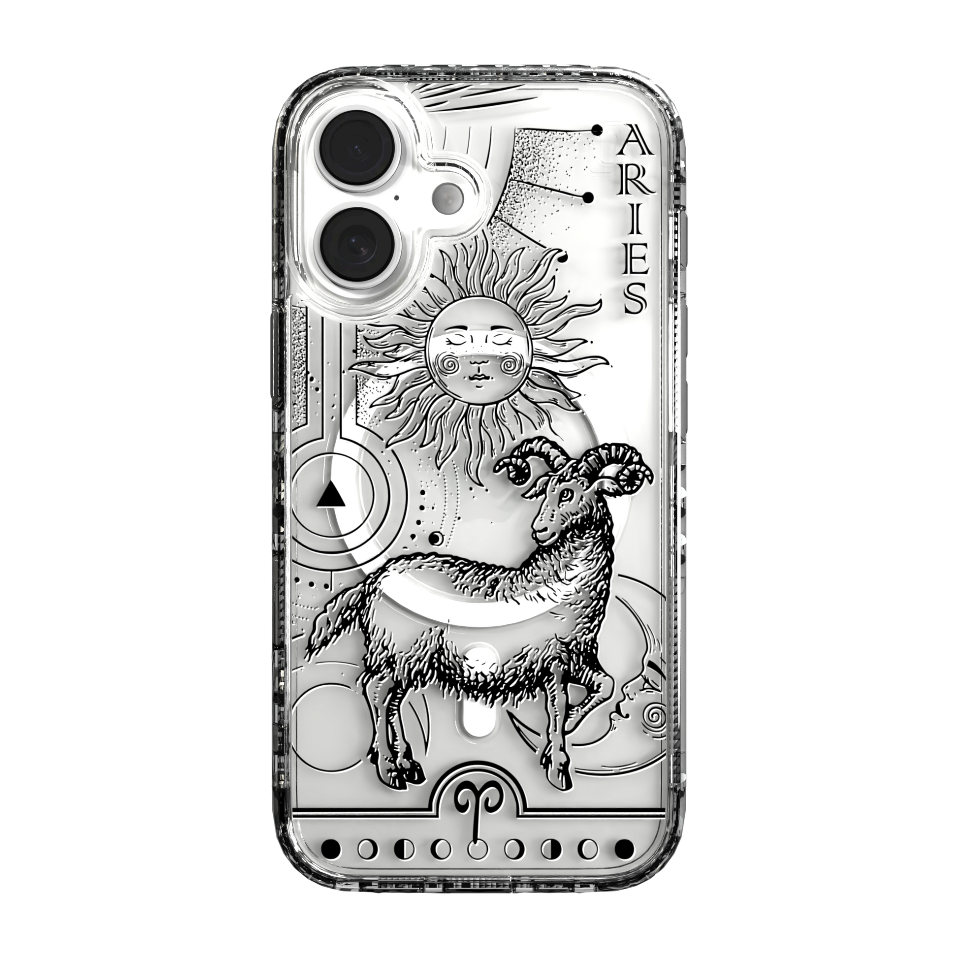iPhone 16 Series | MagSafe | Zodiac Collection | Aries Aries Black / iPhone 16 / Clear