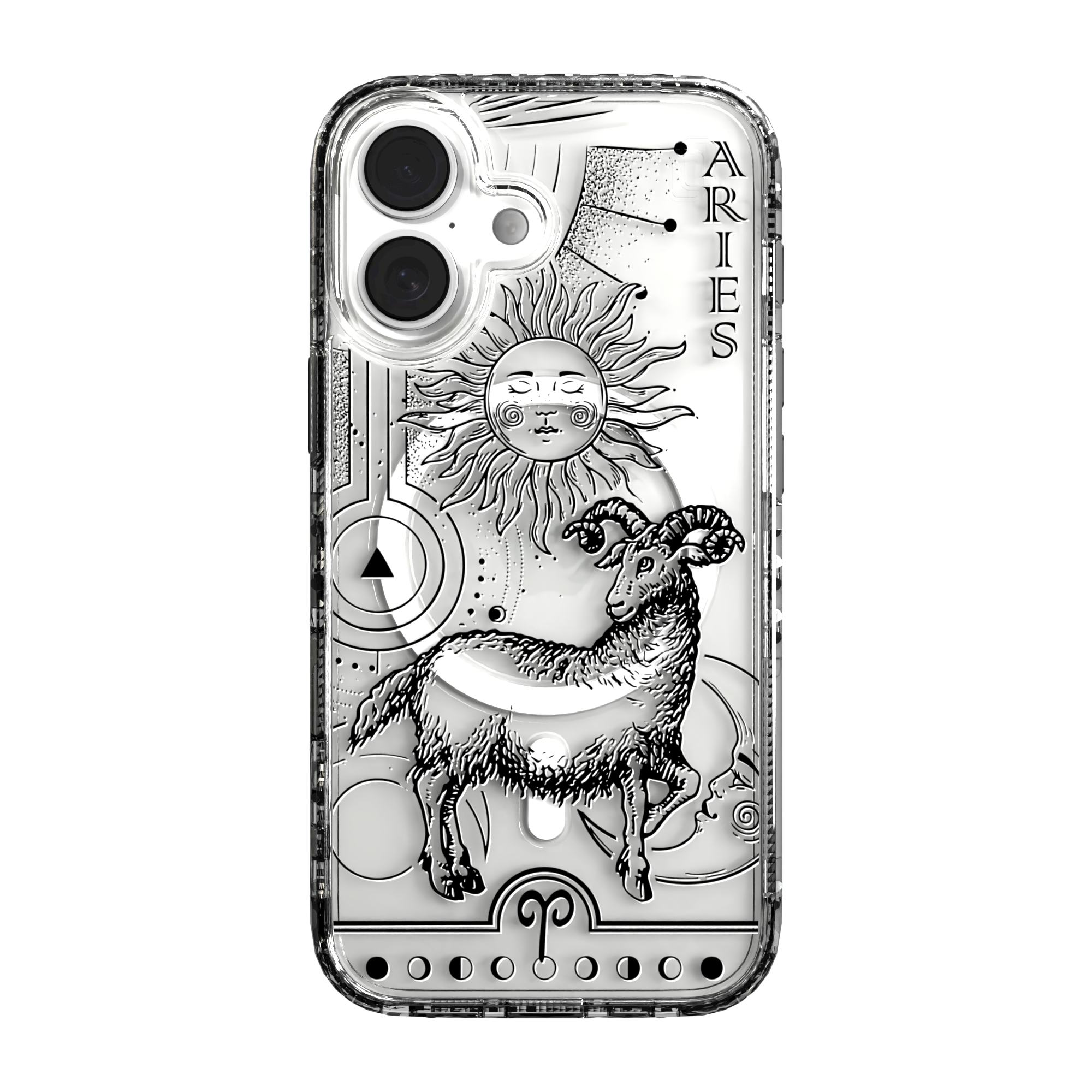 iPhone 16 Series | MagSafe | Zodiac Collection | Aries Aries Black / iPhone 16 / Clear
