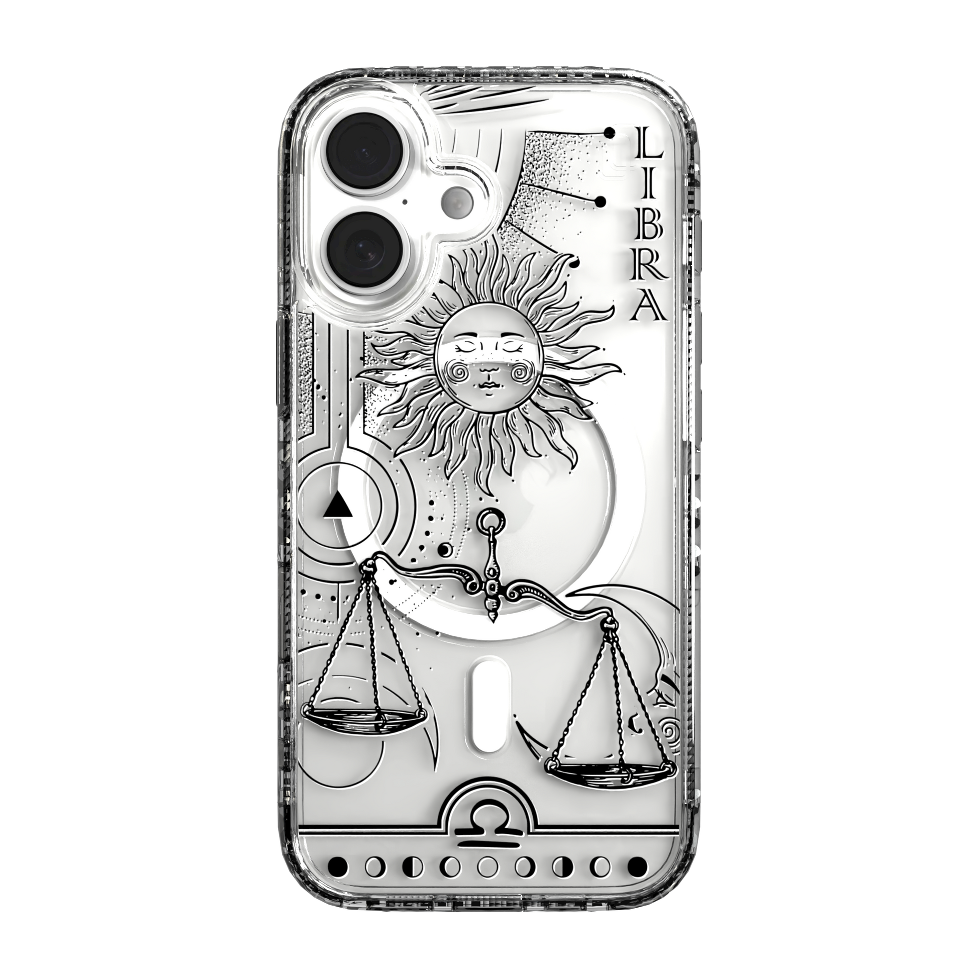 iPhone 16 Series | MagSafe | Zodiac Collection | Libra Libra Black / iPhone 16 / Clear