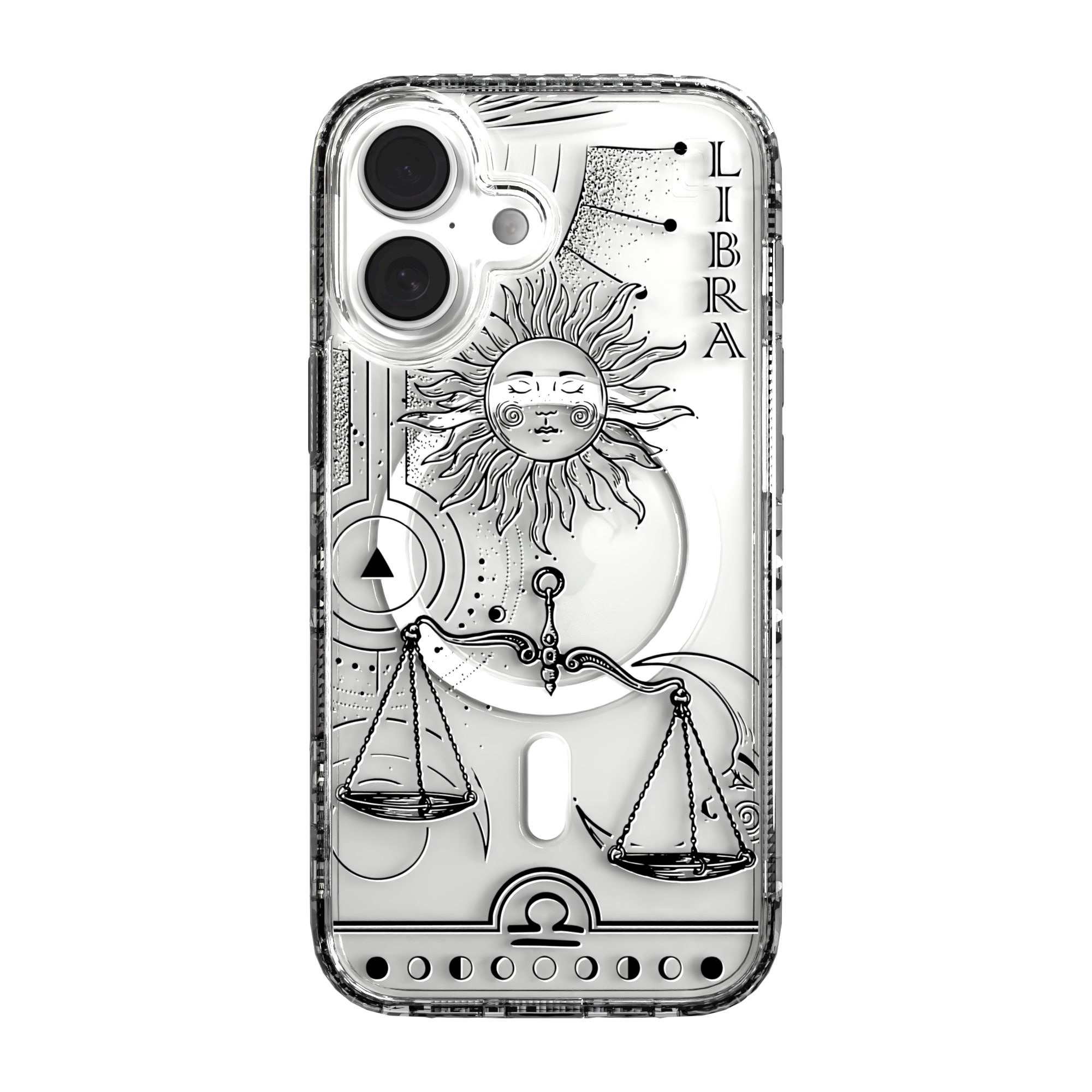 iPhone 16 Series | MagSafe | Zodiac Collection | Libra Libra Black / iPhone 16 / Clear