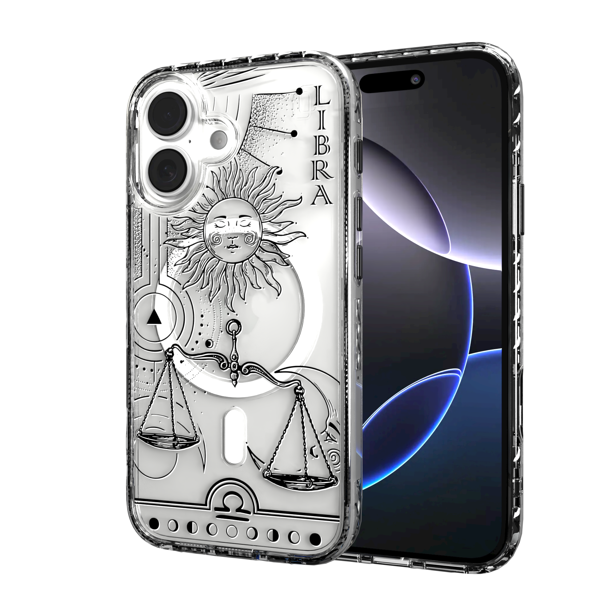 iPhone 16 Series | MagSafe | Zodiac Collection | Libra Libra Black / iPhone 16 / Clear