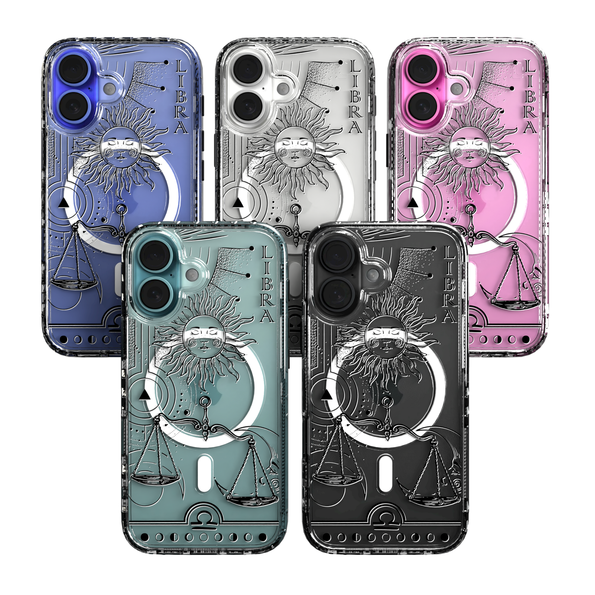 iPhone 16 Series | MagSafe | Zodiac Collection | Libra Libra Black / iPhone 16 / Clear