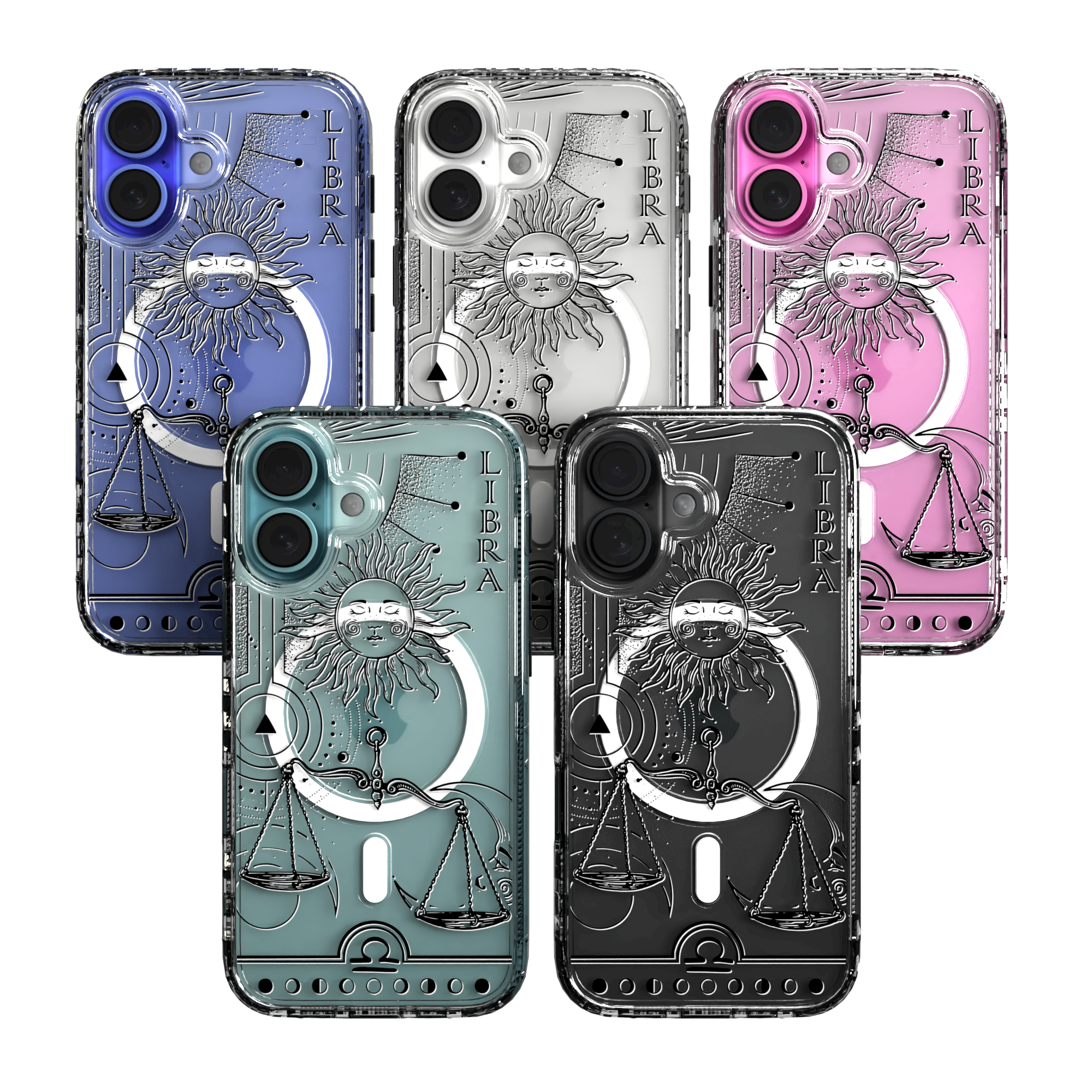 iPhone 16 Series | MagSafe | Zodiac Collection | Libra Libra Black / iPhone 16 / Clear