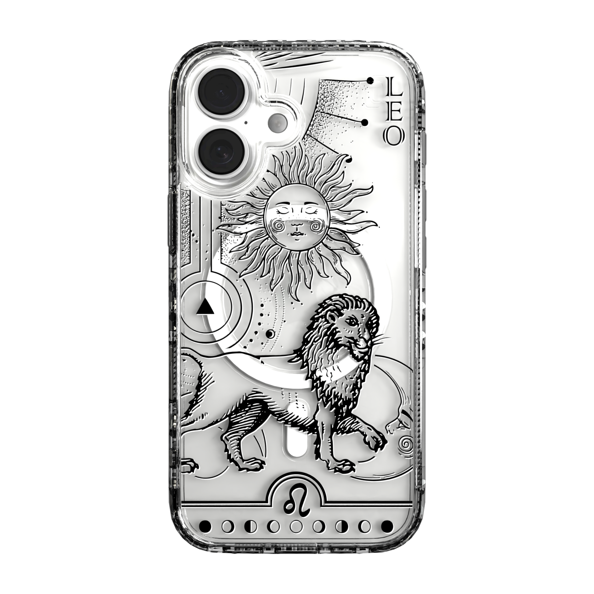 iPhone 16 Series | MagSafe | Zodiac Collection | Leo Leo Black / iPhone 16 / Clear