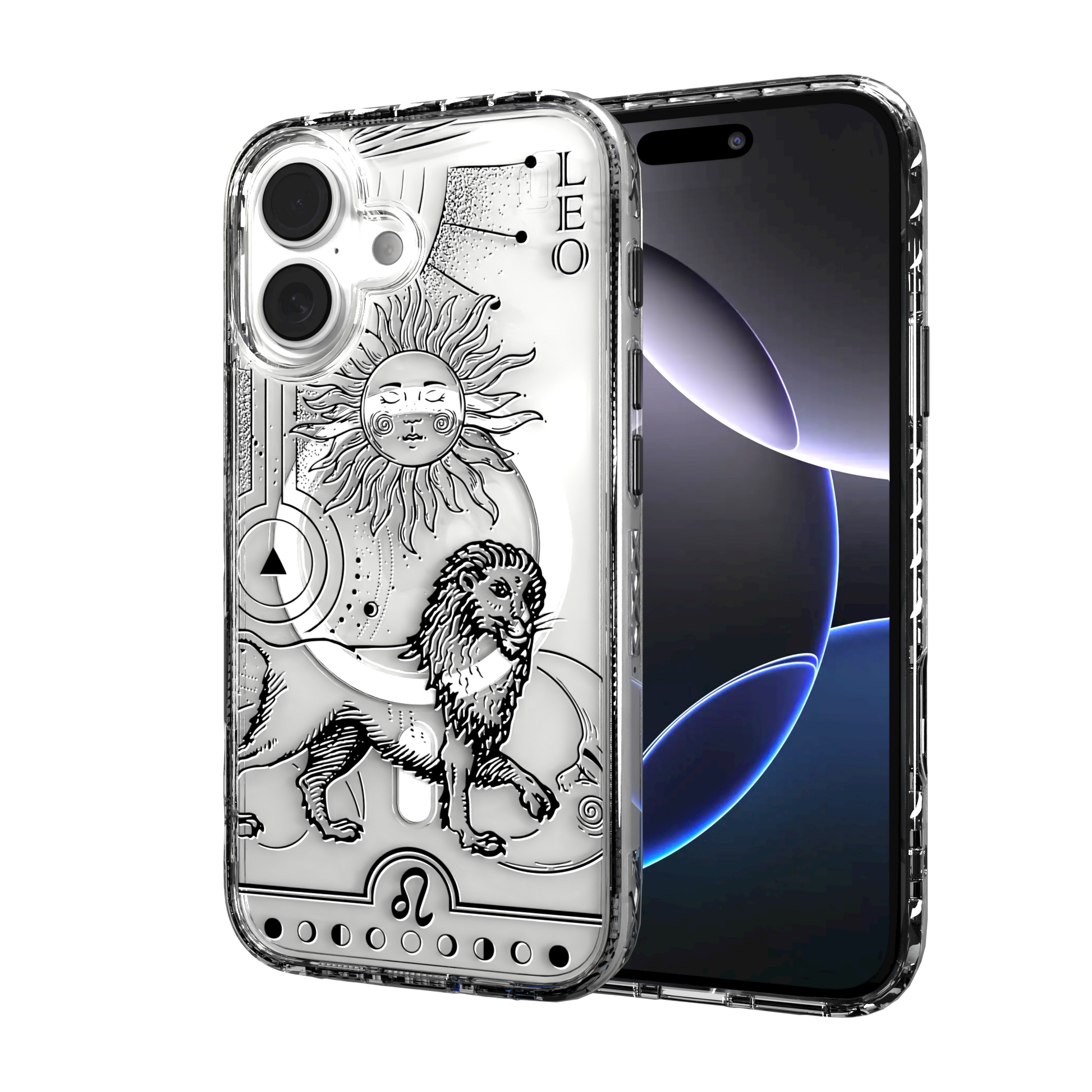 iPhone 16 Series | MagSafe | Zodiac Collection | Leo Leo Black / iPhone 16 / Clear