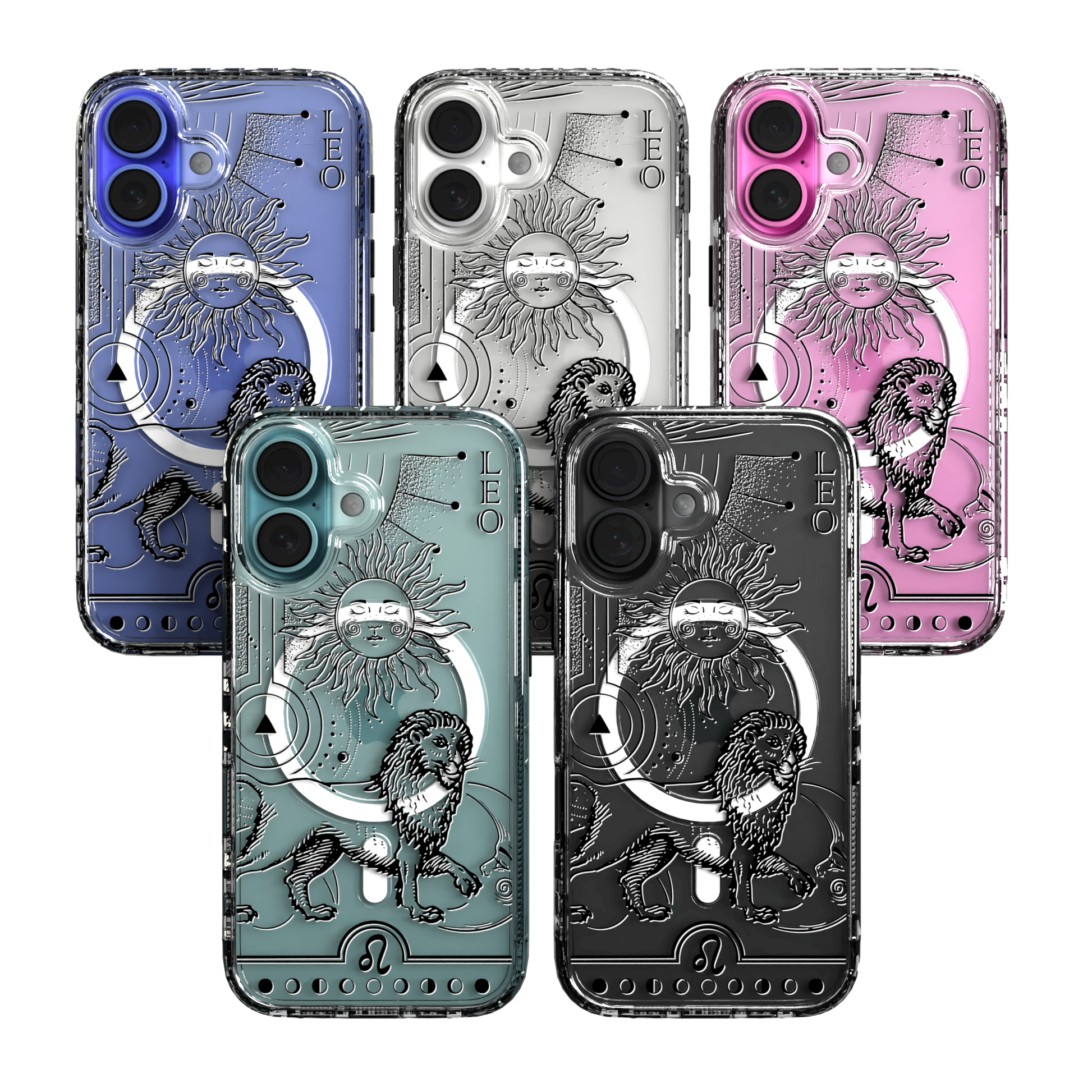 iPhone 16 Series | MagSafe | Zodiac Collection | Leo Leo Black / iPhone 16 / Clear