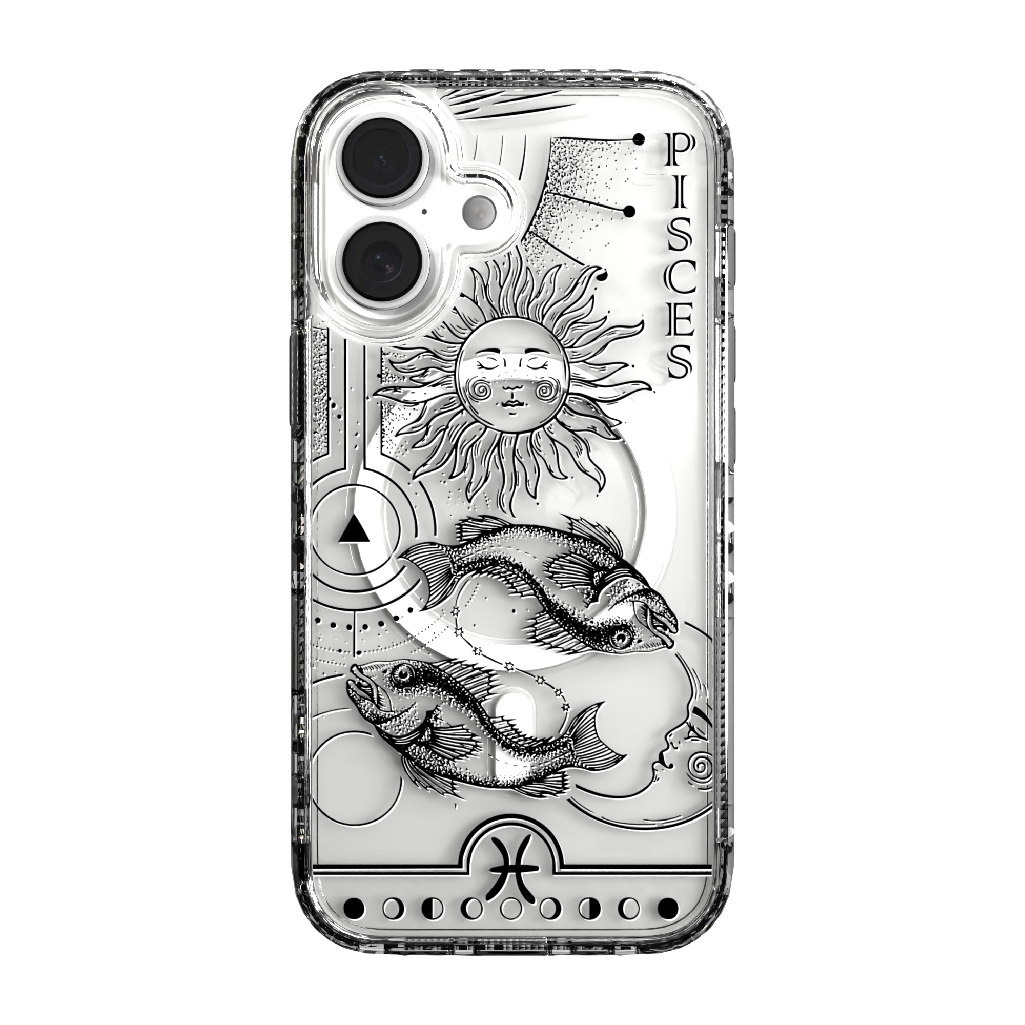 iPhone 16 Series | MagSafe | Zodiac Collection | Pisces Pisces Black / iPhone 16 / Clear