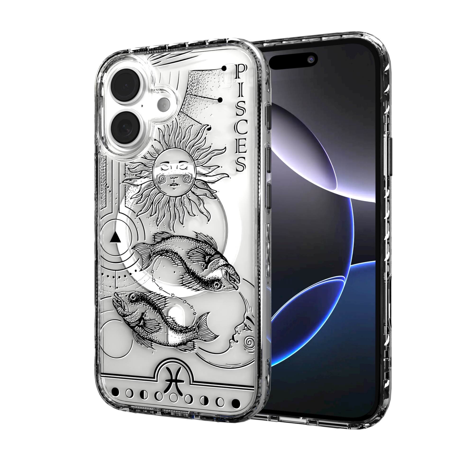 iPhone 16 Series | MagSafe | Zodiac Collection | Pisces Pisces Black / iPhone 16 / Clear