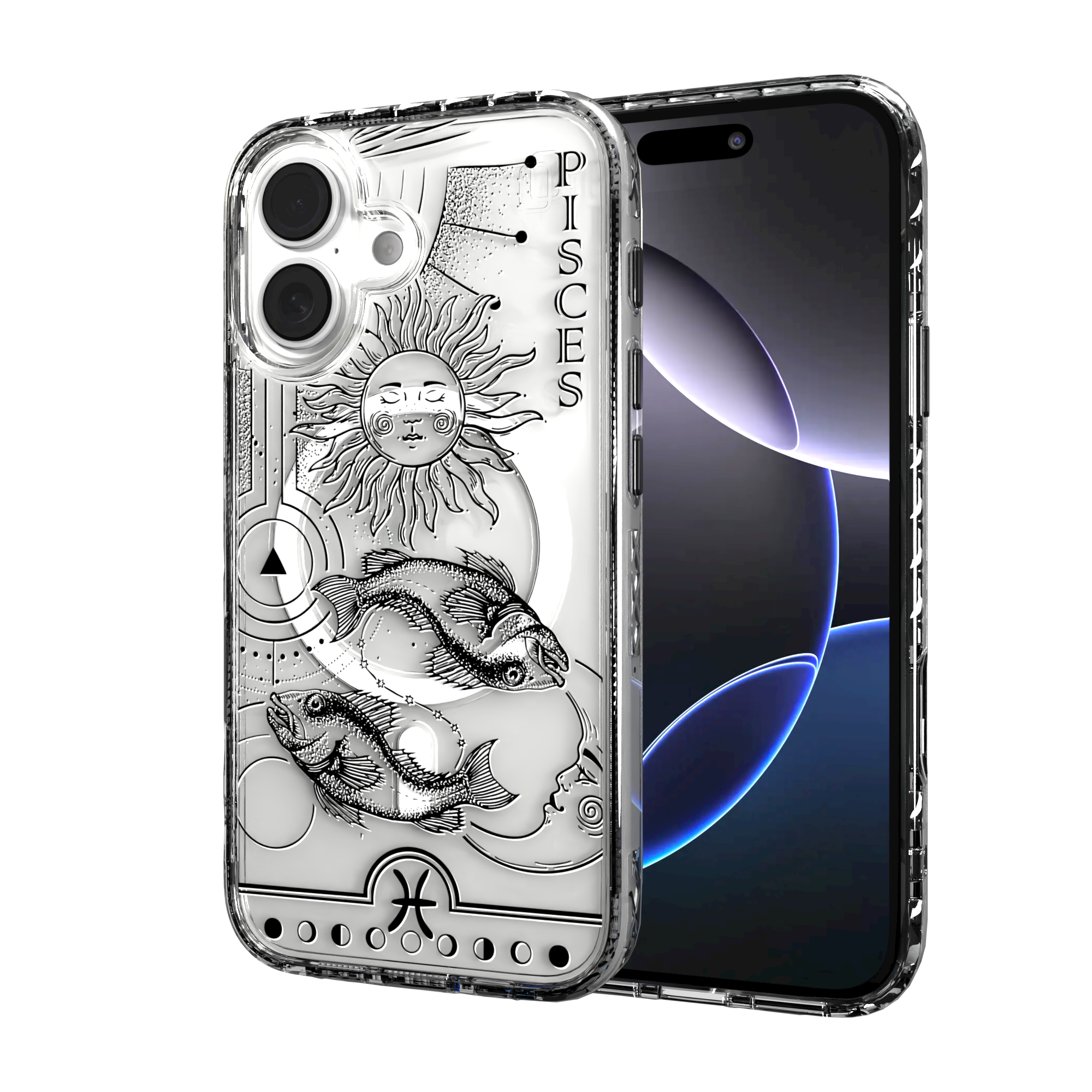 iPhone 16 Series | MagSafe | Zodiac Collection | Pisces Pisces Black / iPhone 16 / Clear